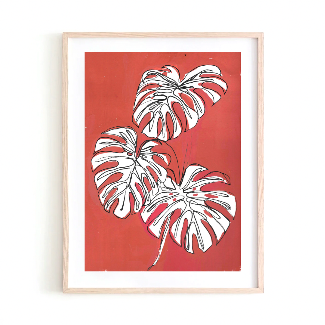 red monstera plant Daniela De Art3