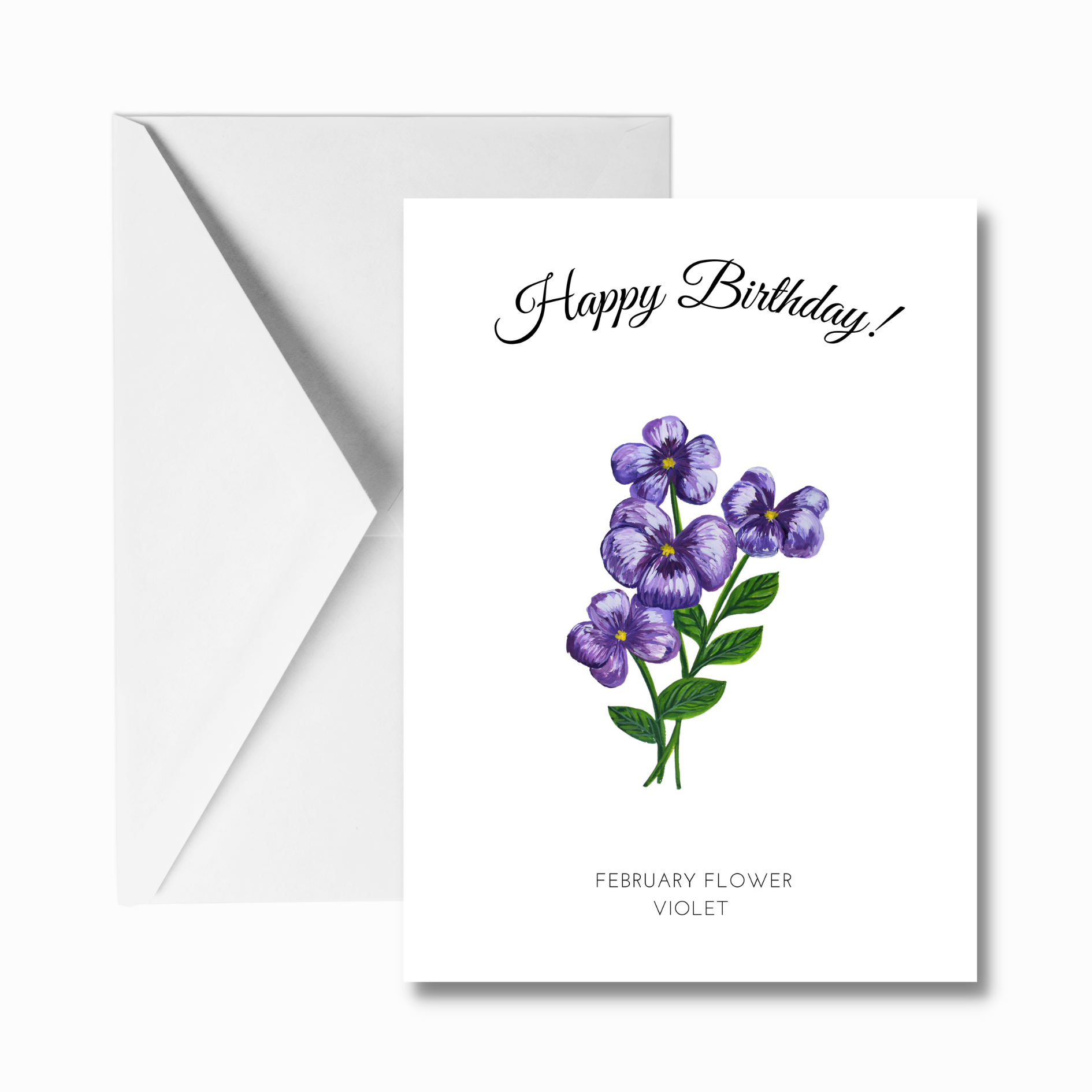Happy Birthday Flowers Greeting Card (12-designs)