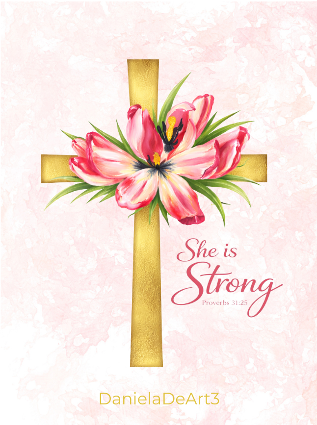 She is Strong Waterproof Vinyl Sticker 3"