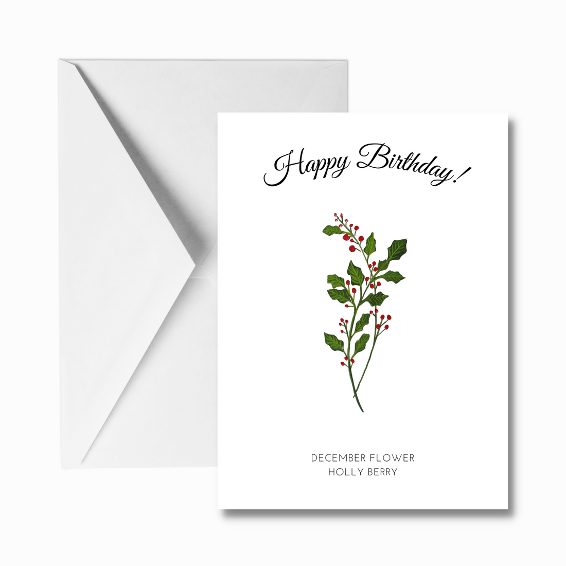 Happy Birthday Flowers Greeting Card (12-designs)