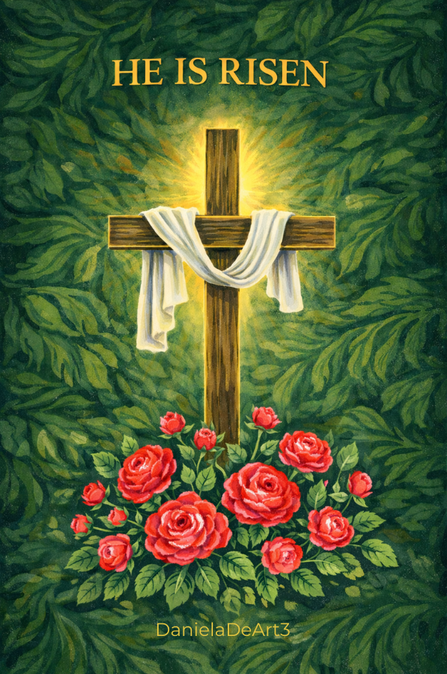 Jesus - He is Risen Waterproof Vinyl Sticker 3"