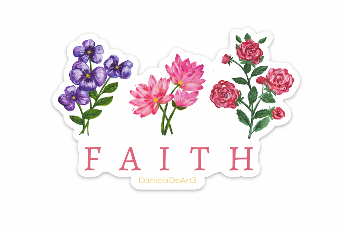 Faith Art Waterproof Vinyl Sticker 3"