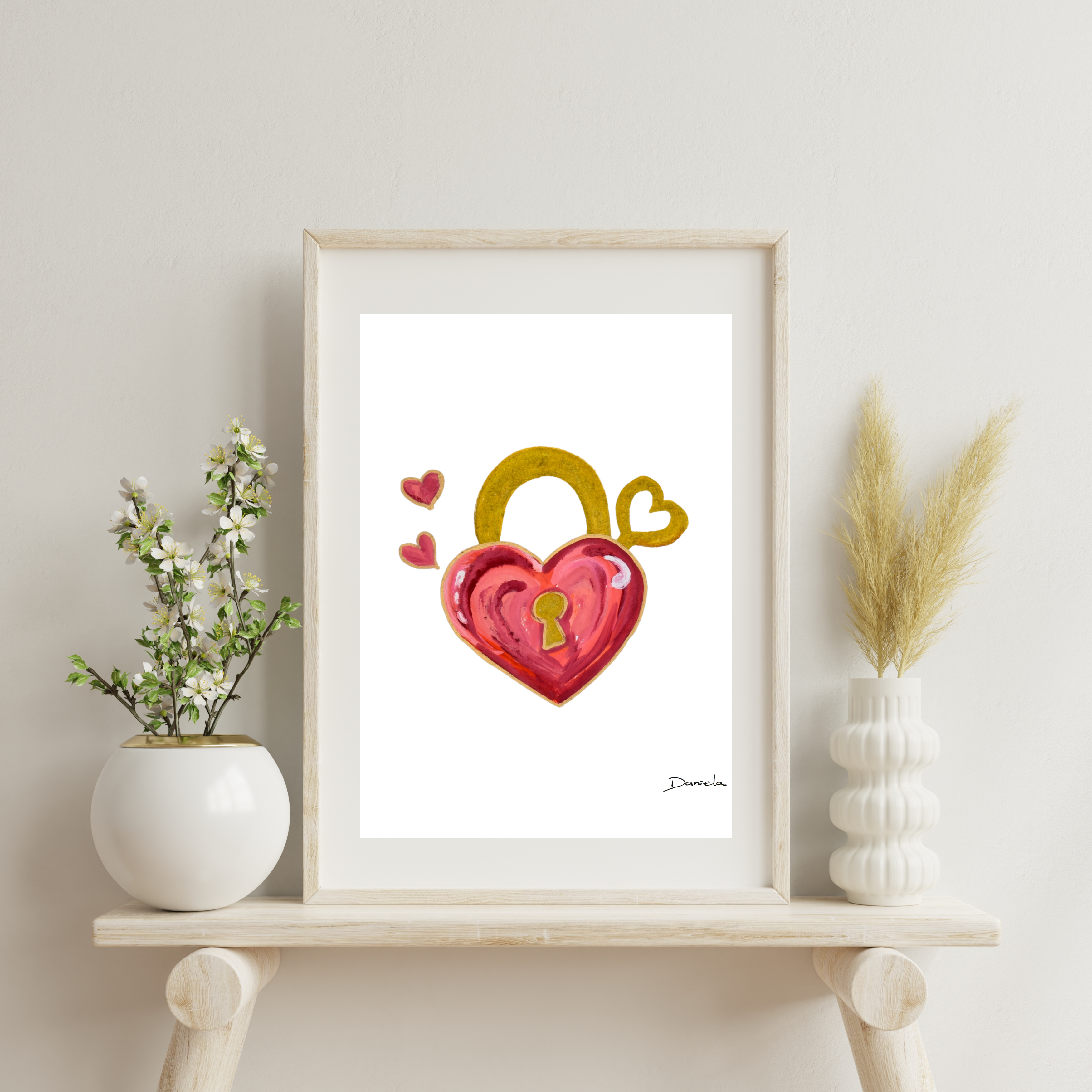 Heart Lock Art Print