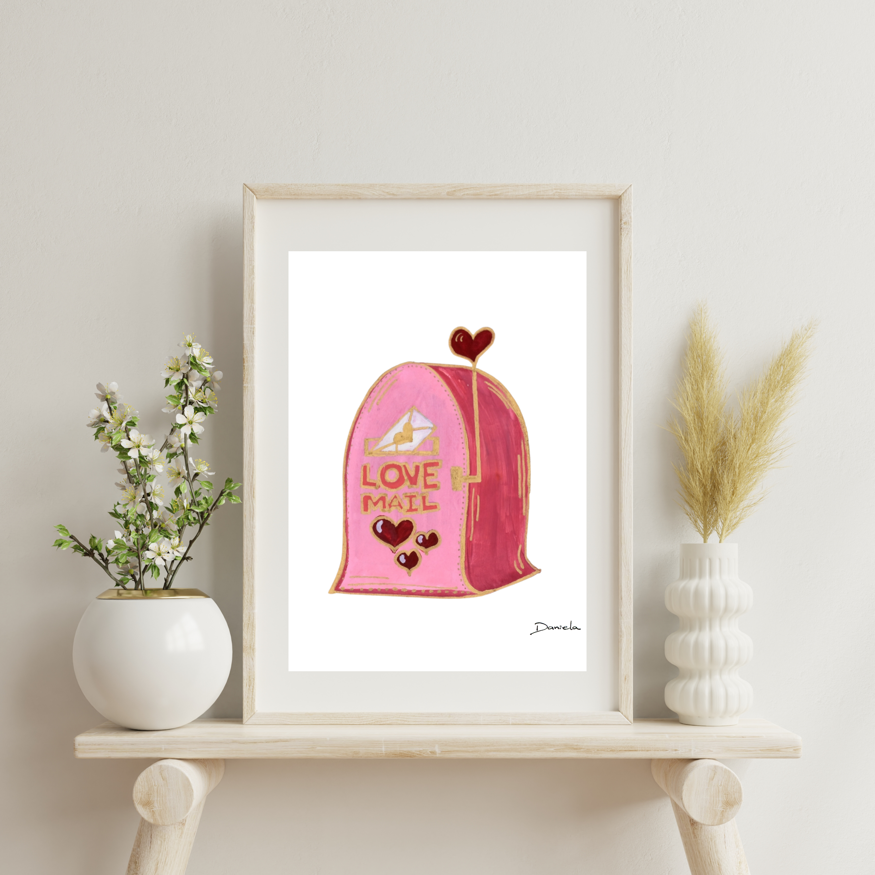 Love Mailbox Art Print