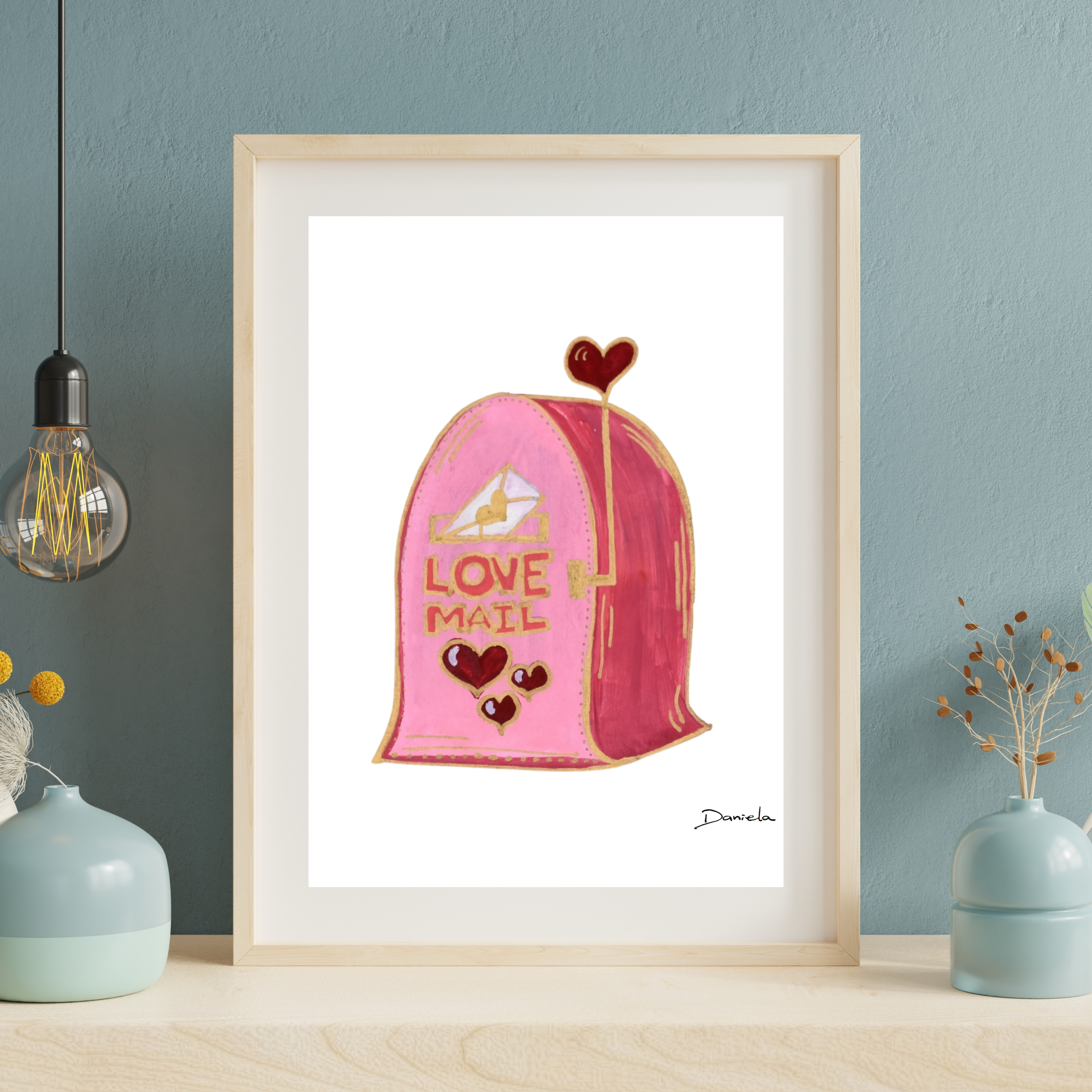 Love Mailbox Art Print