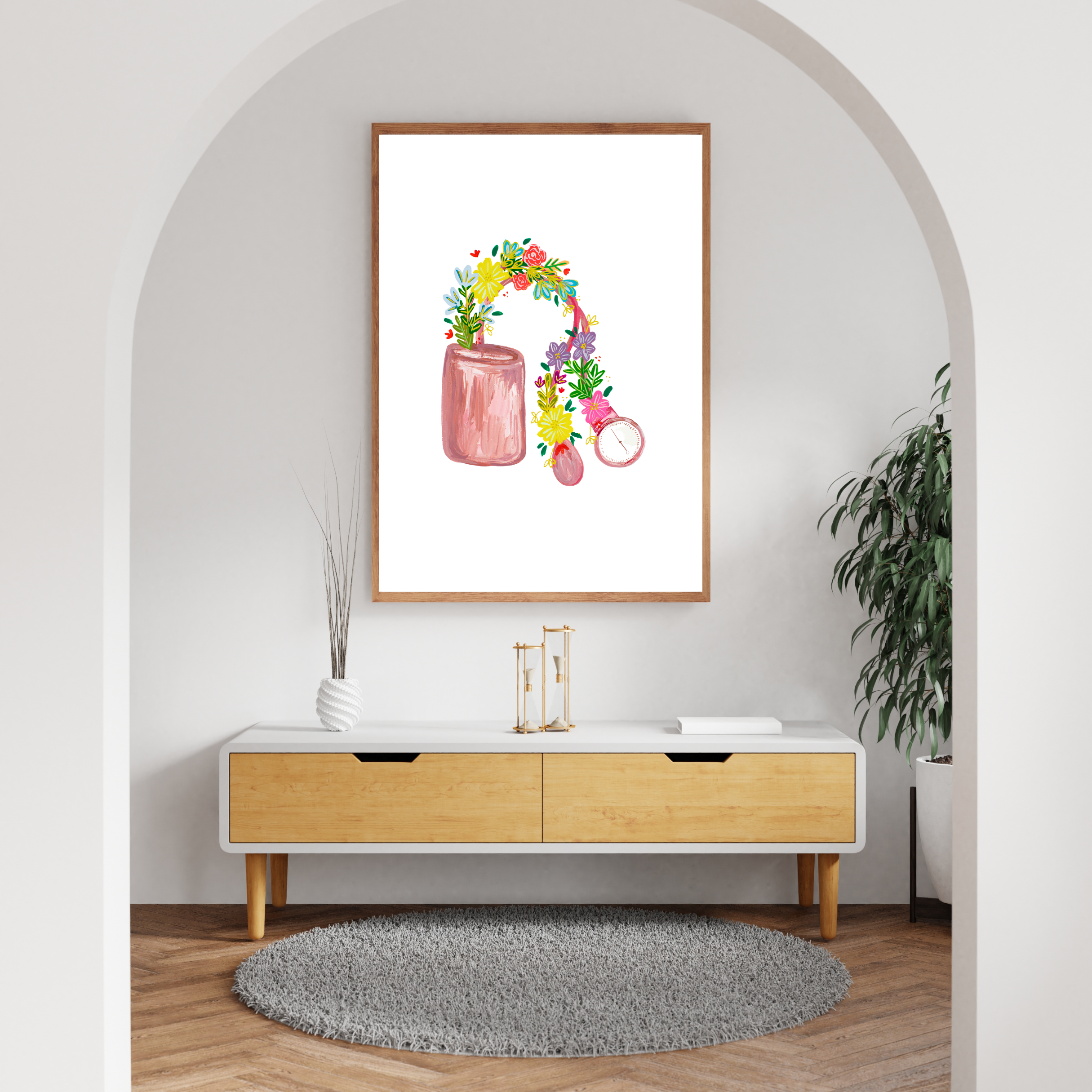 Tensiometer & Flowers art print