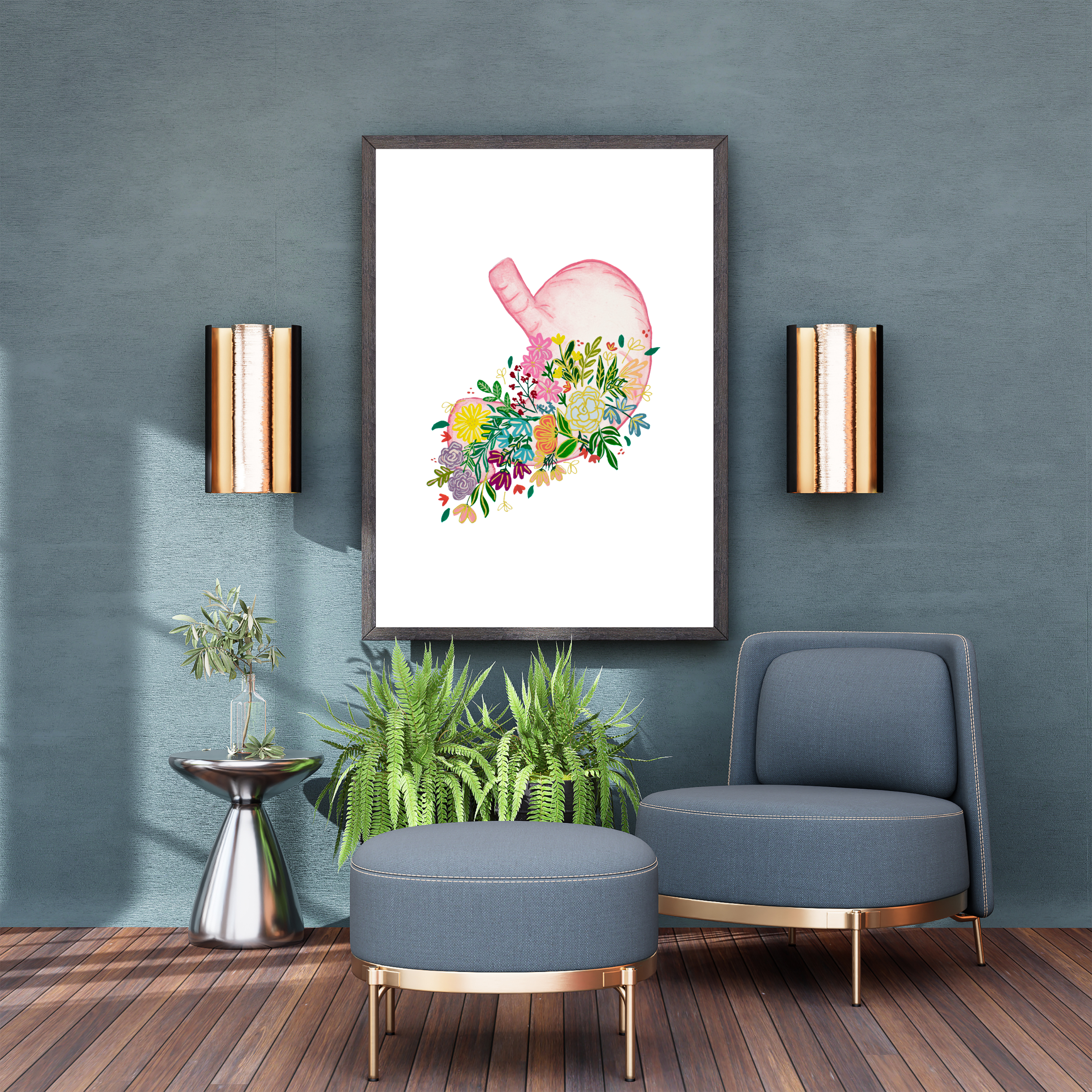 Stomach art print