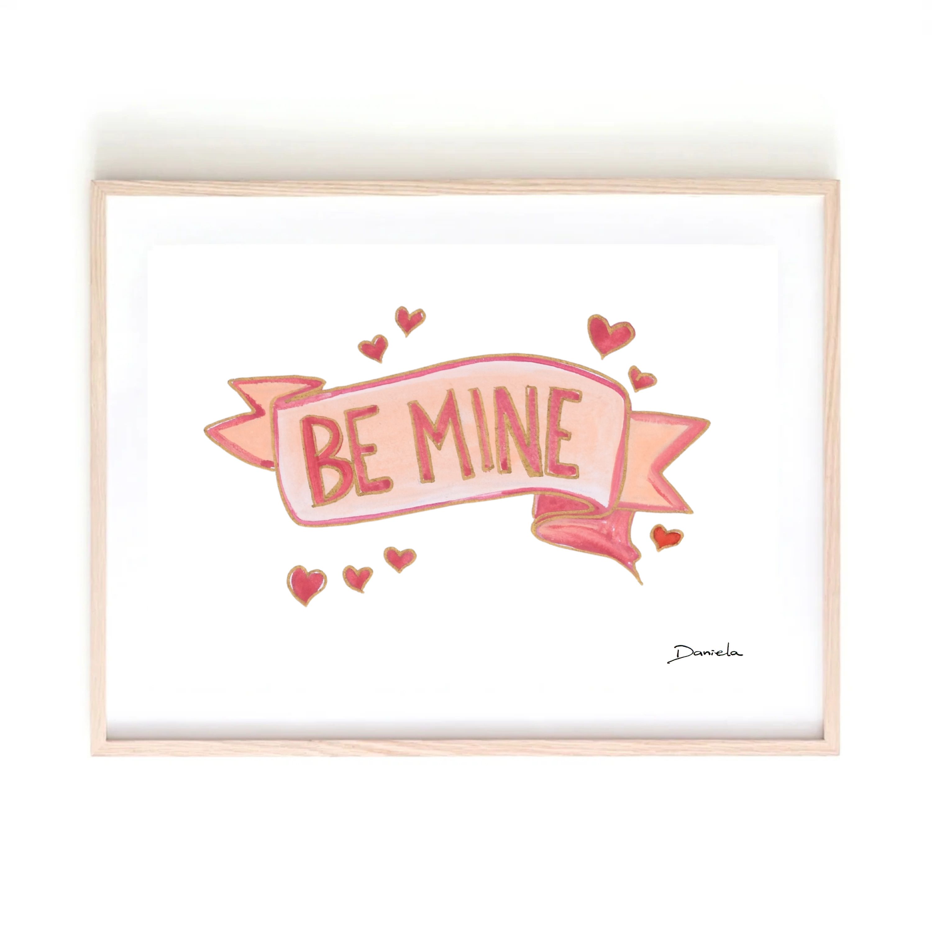 Be Mine Banner Art Print