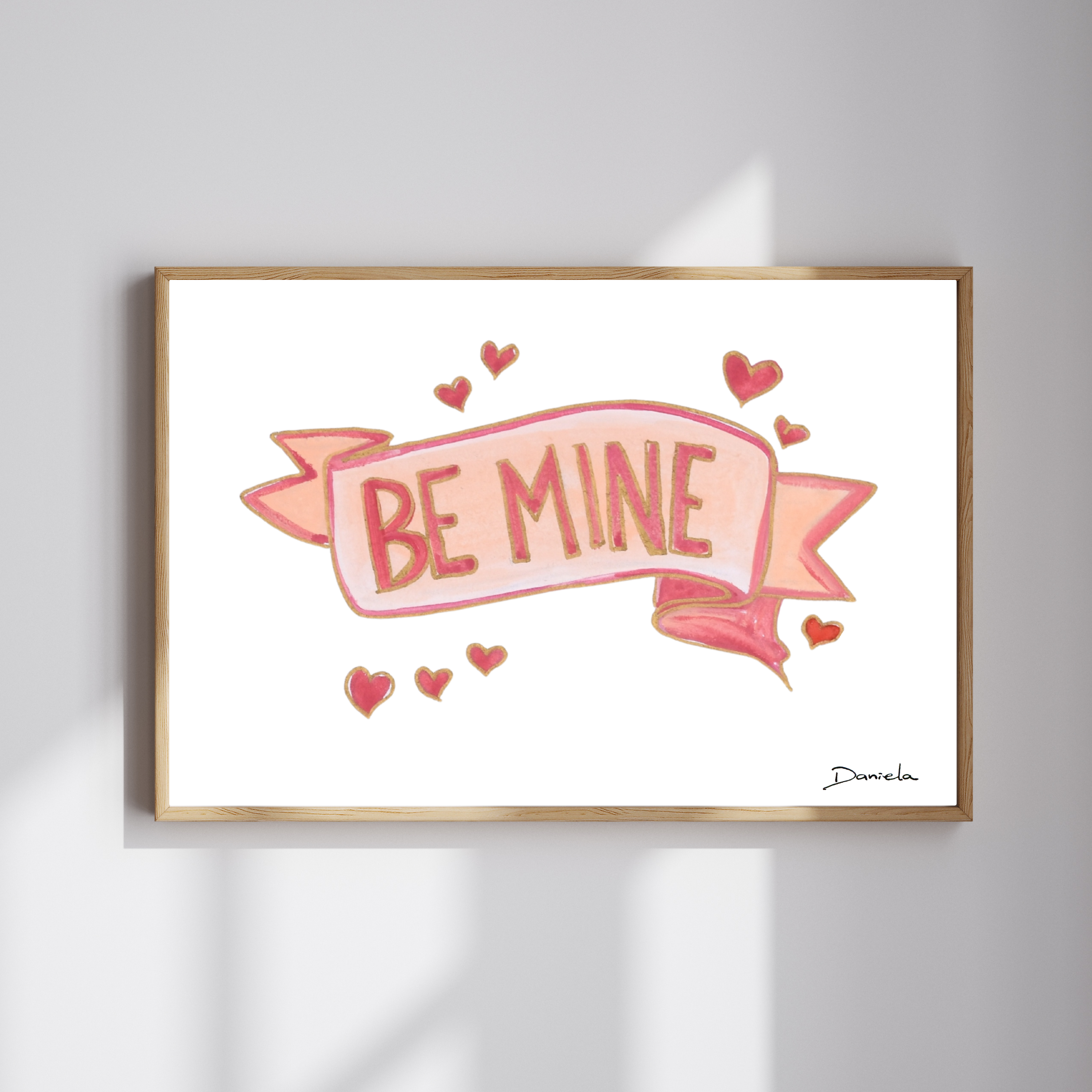 Be Mine Banner Art Print