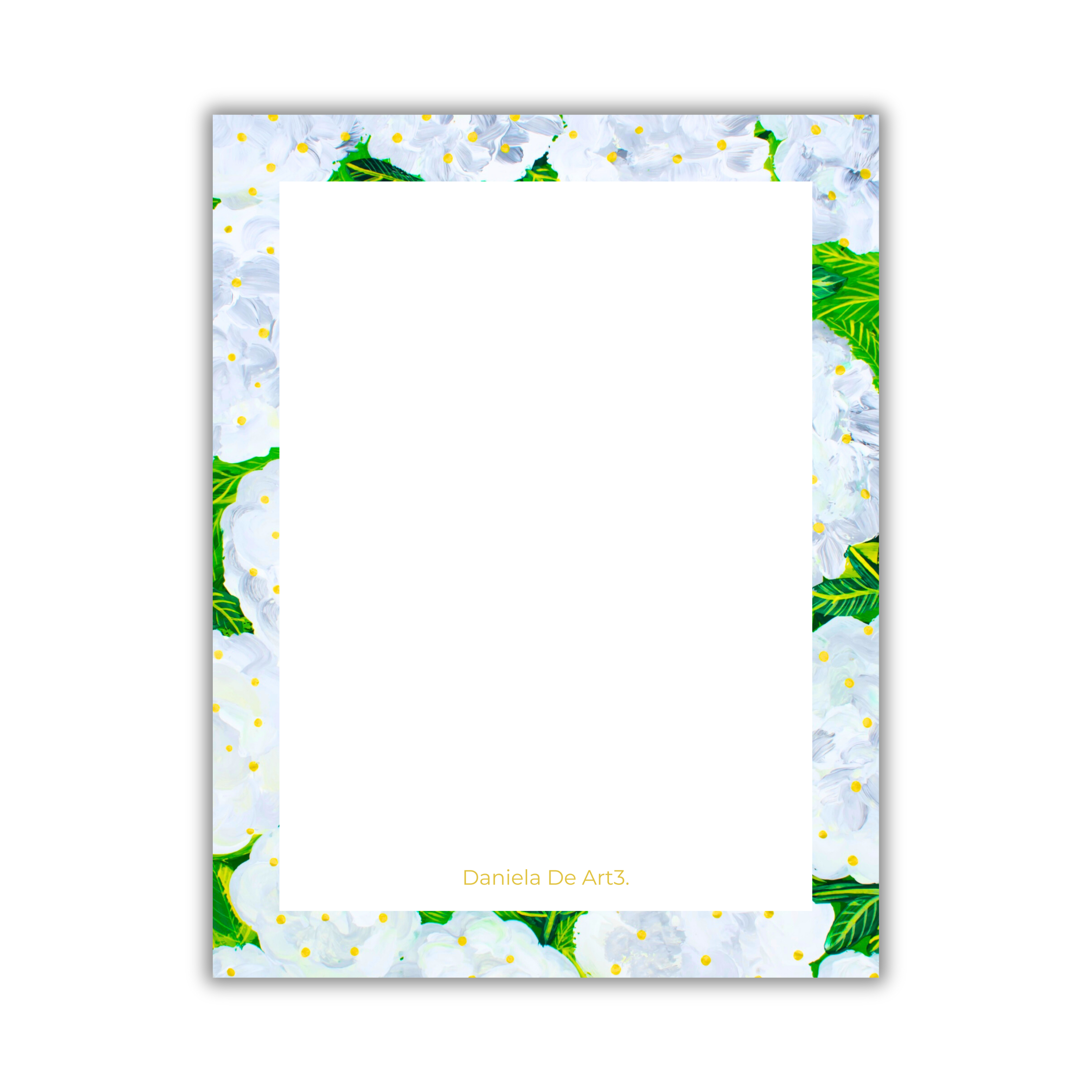 White Hydrangea Note Pads