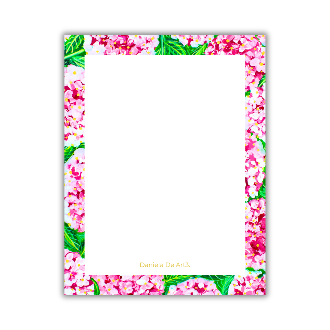 Red Hydrangea Notepad