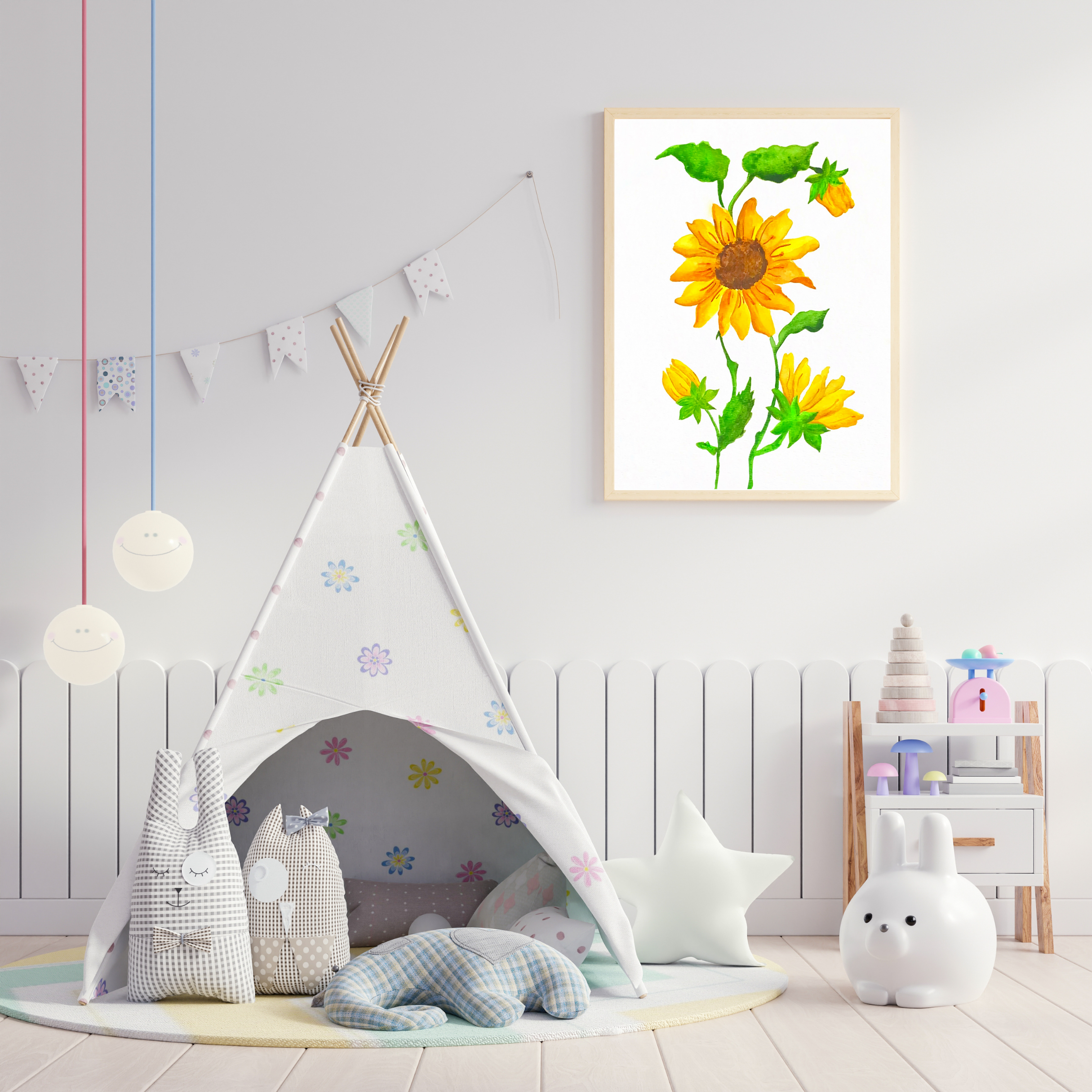 Sunflower art print