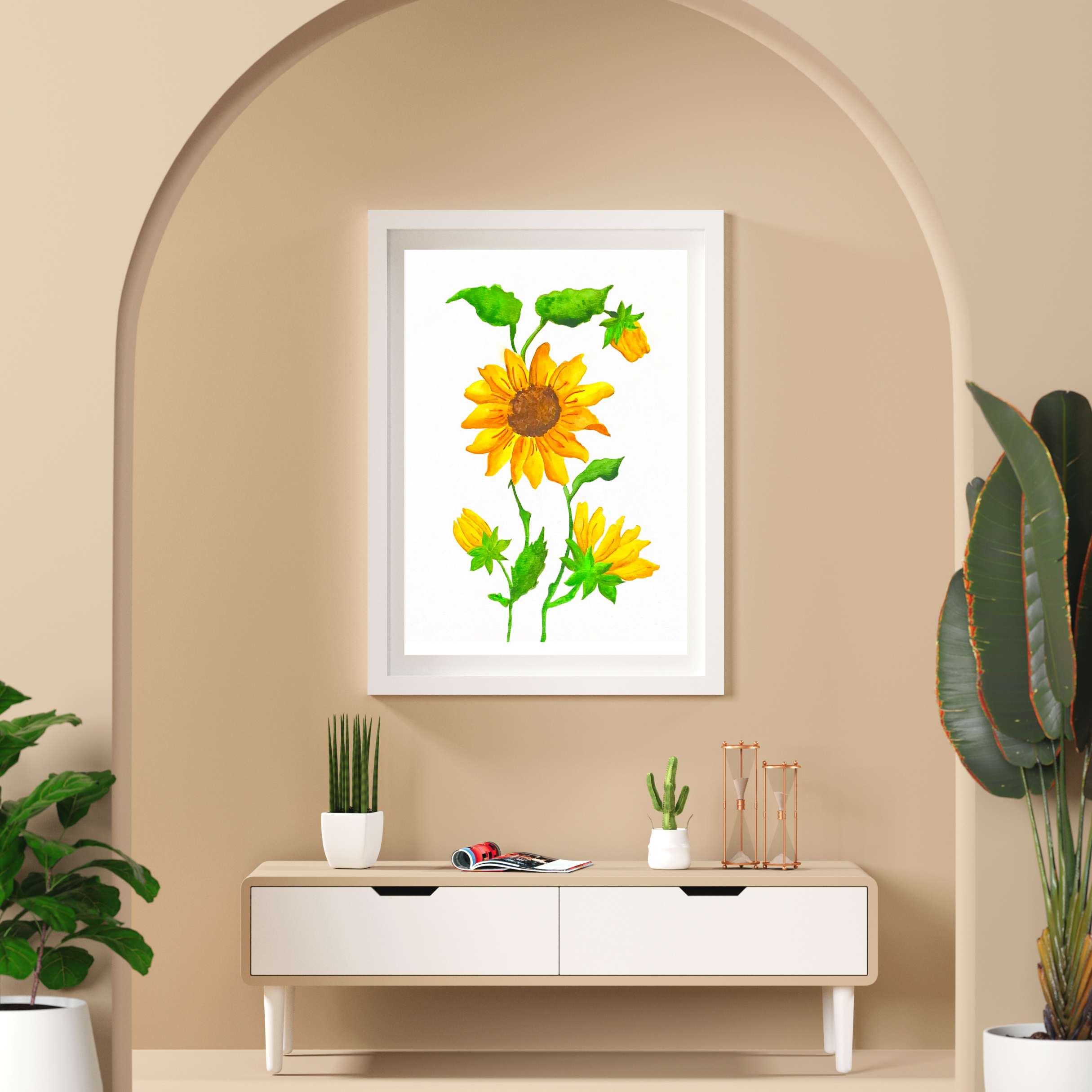 Sunflower art print