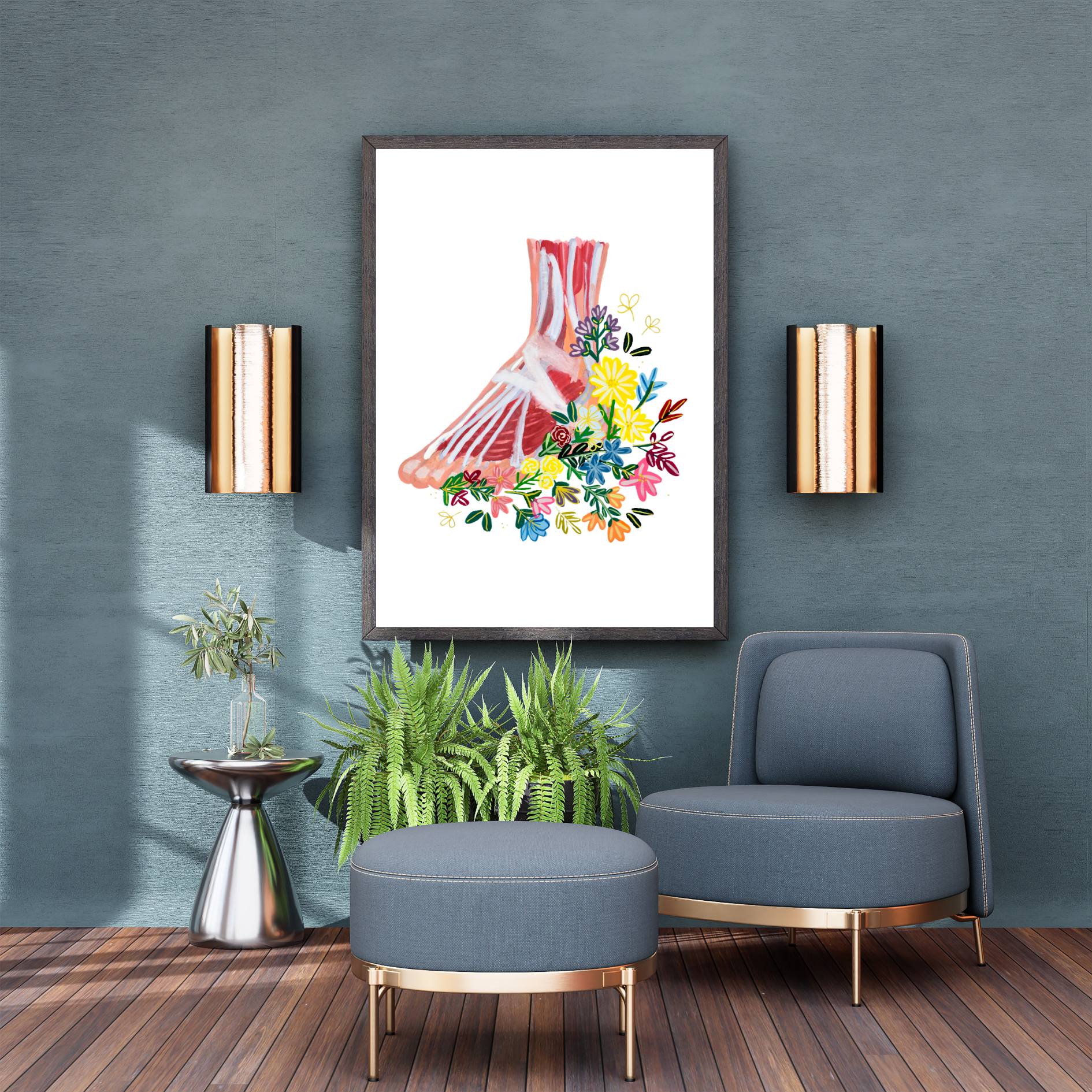 Foot art print
