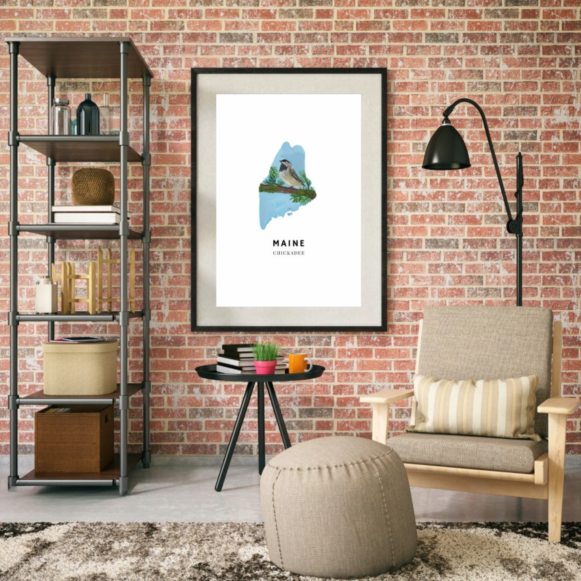 Maine State Bird art print