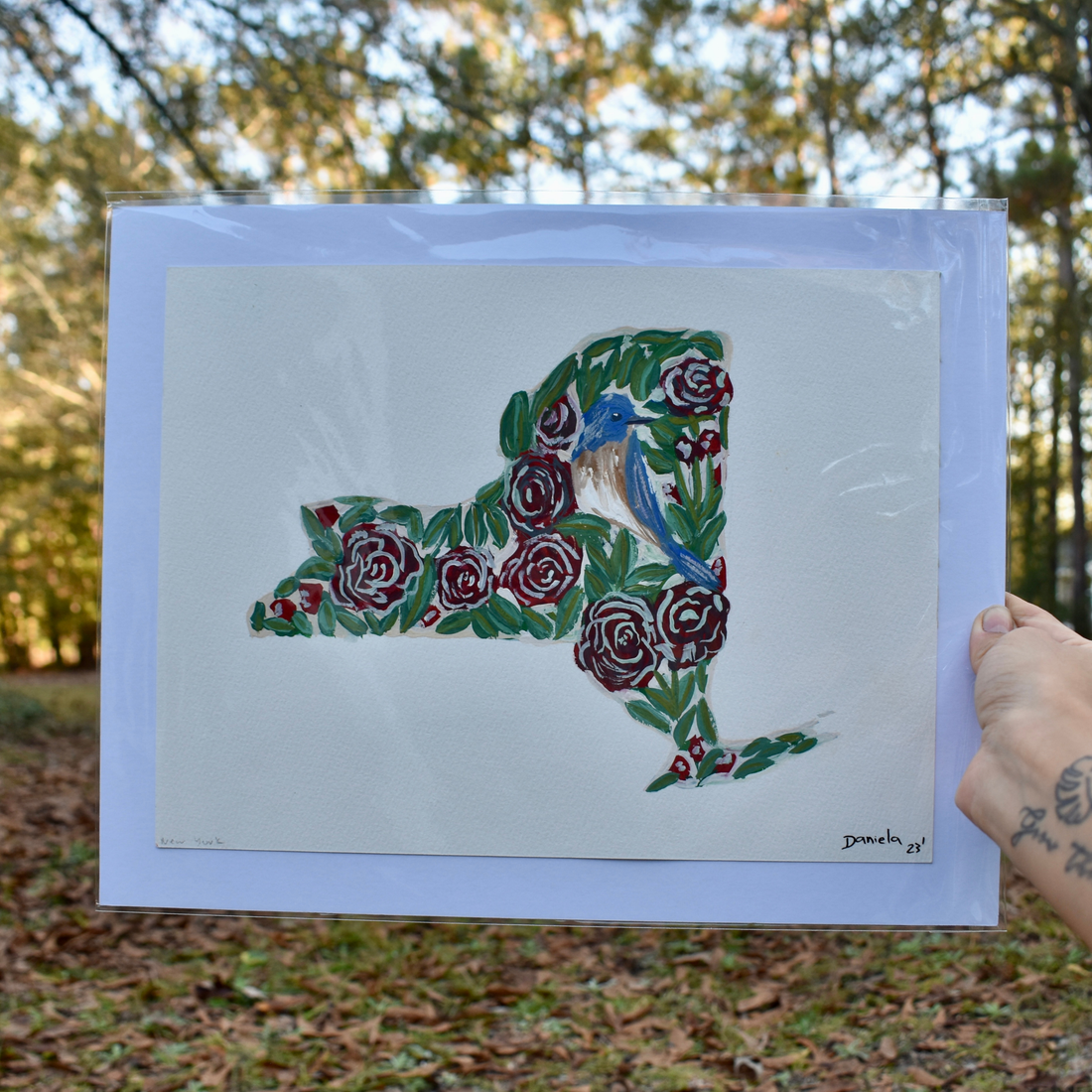 New York State & Bird Original