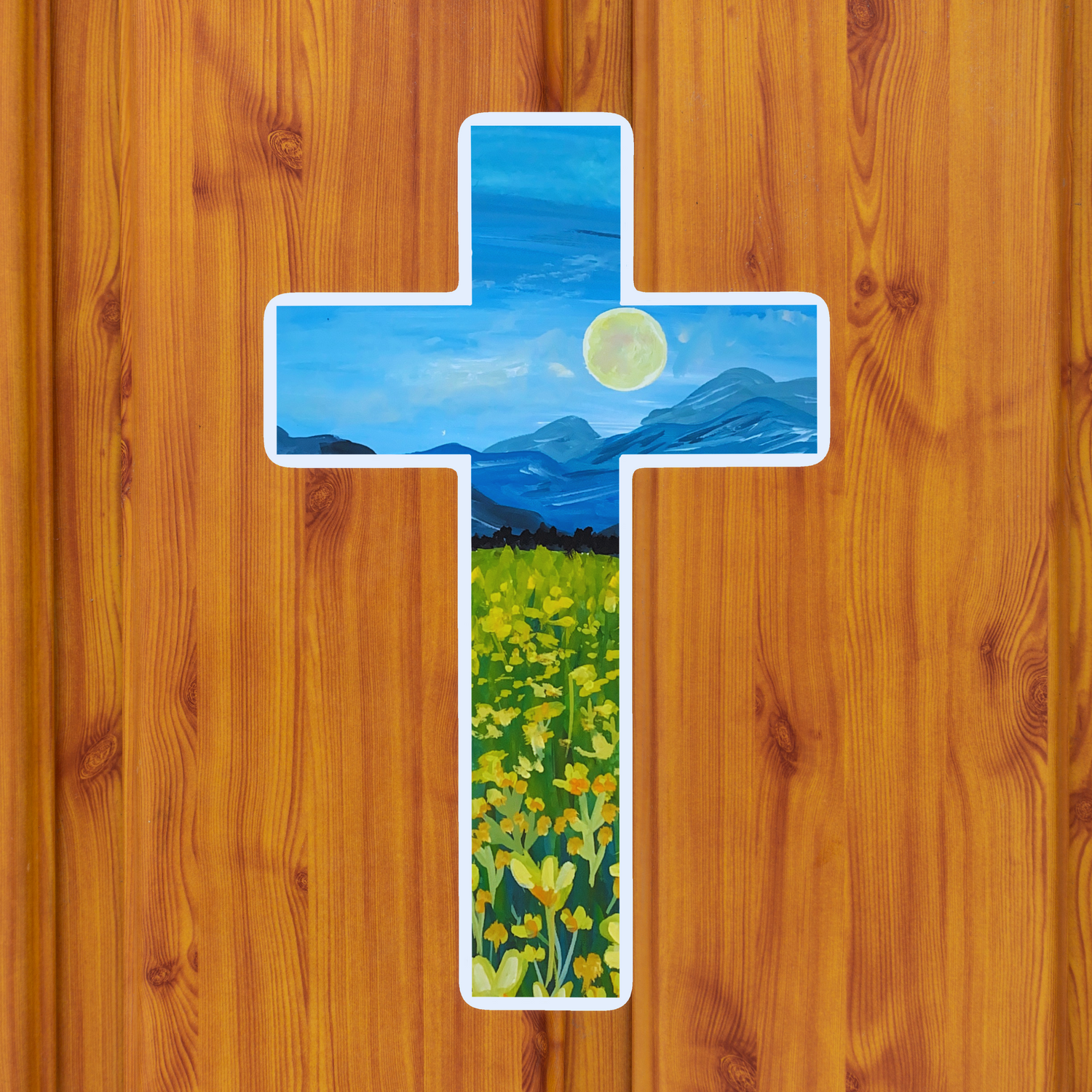 Cross of Jesus Sticker waterproof quality vinyl matte