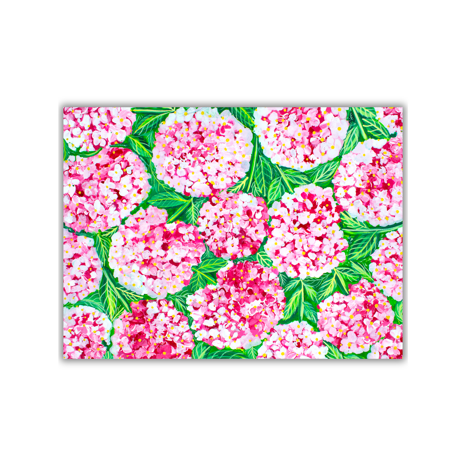 Red hydrangeas Sticker waterproof quality vinyl matte