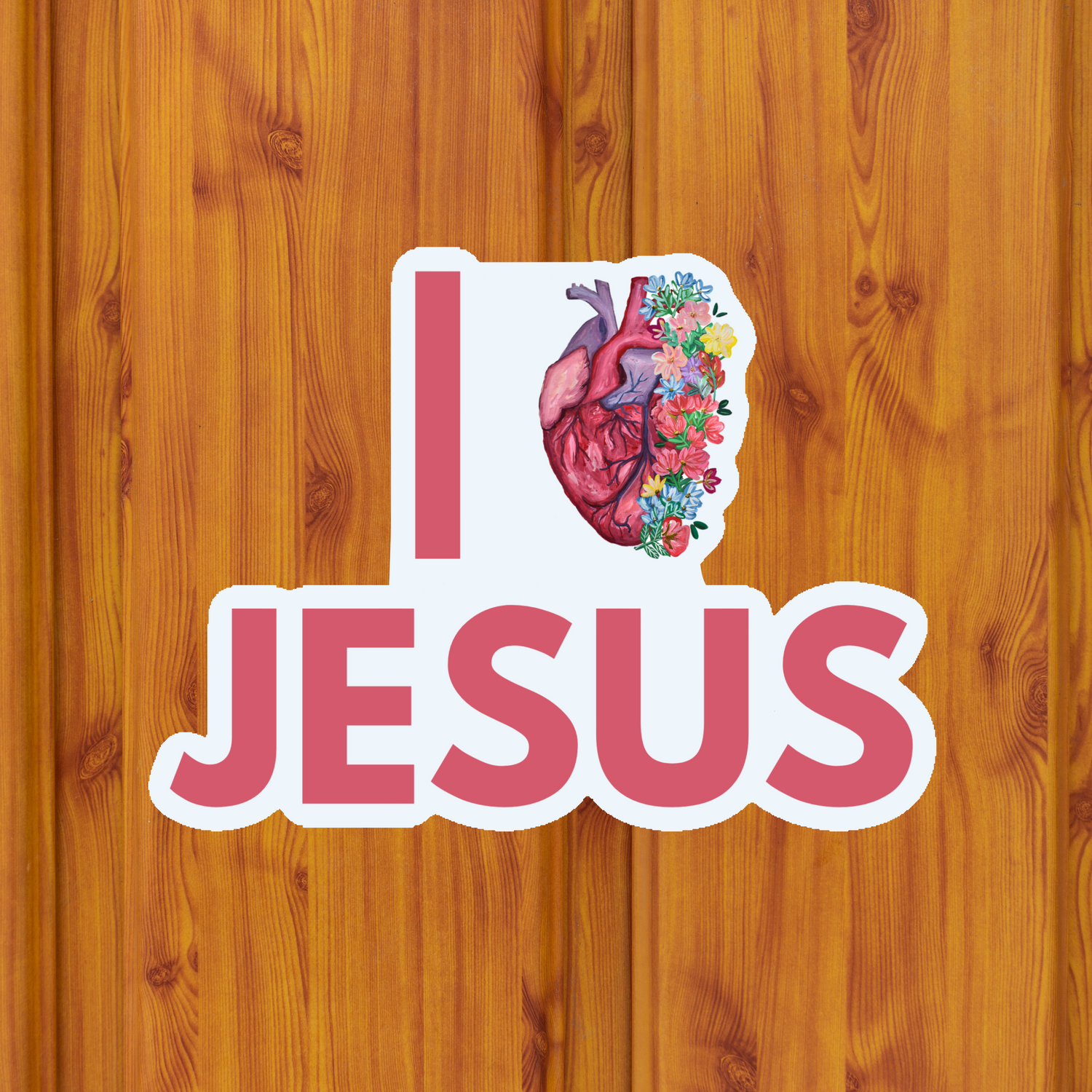 I Love Jesús Sticker waterproof quality vinyl matte