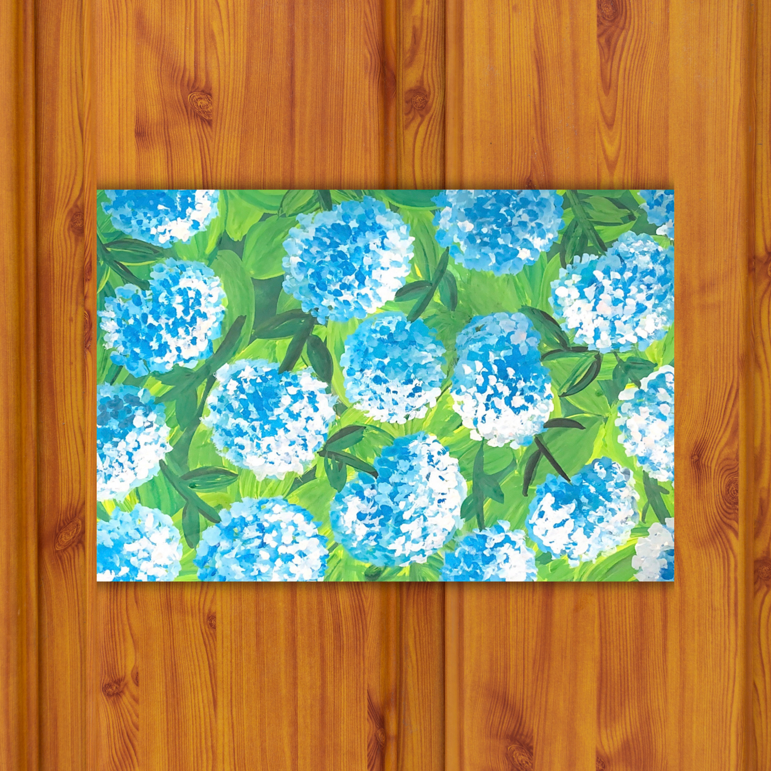 Blue hydrangeas Sticker waterproof quality vinyl matte
