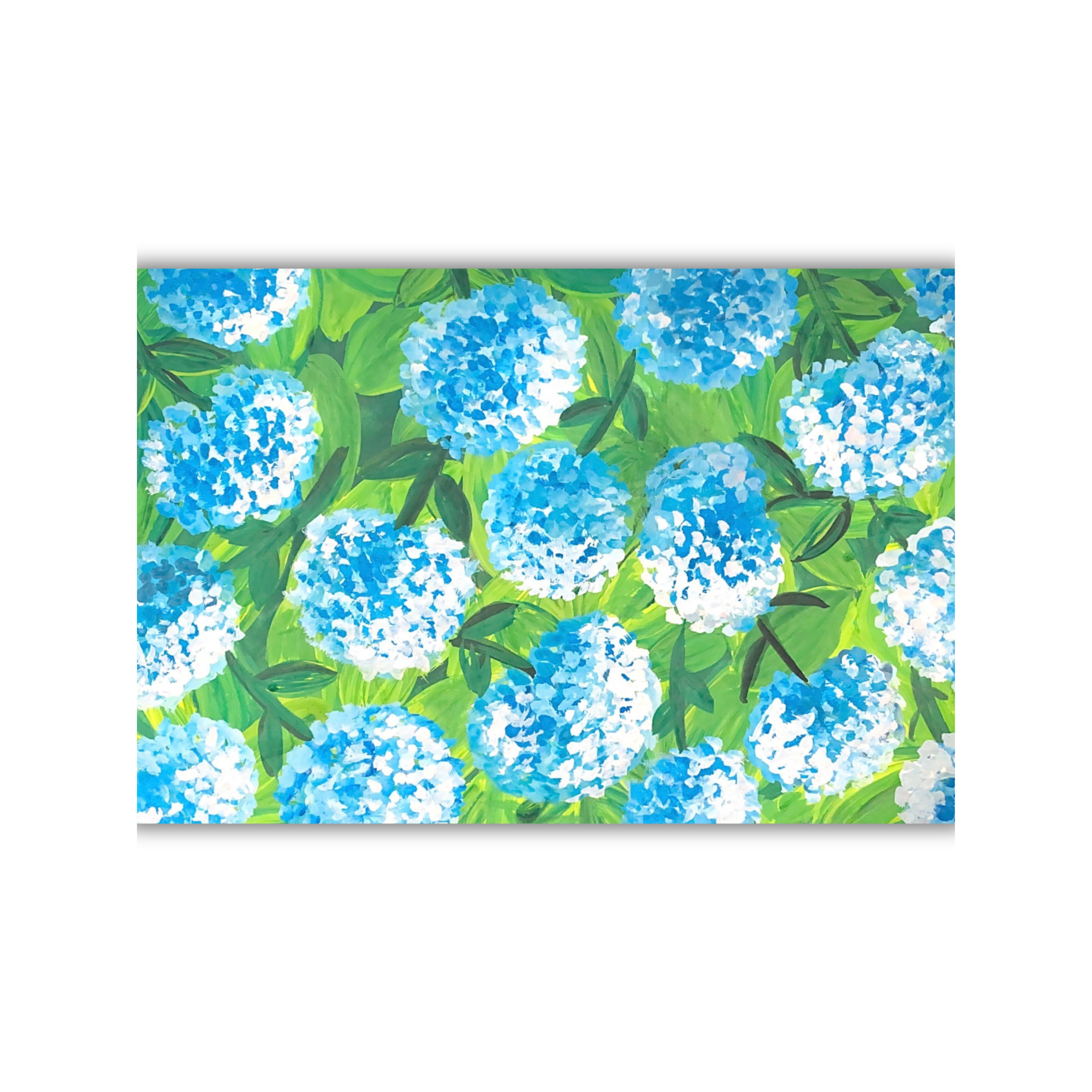 Blue hydrangeas Sticker waterproof quality vinyl matte