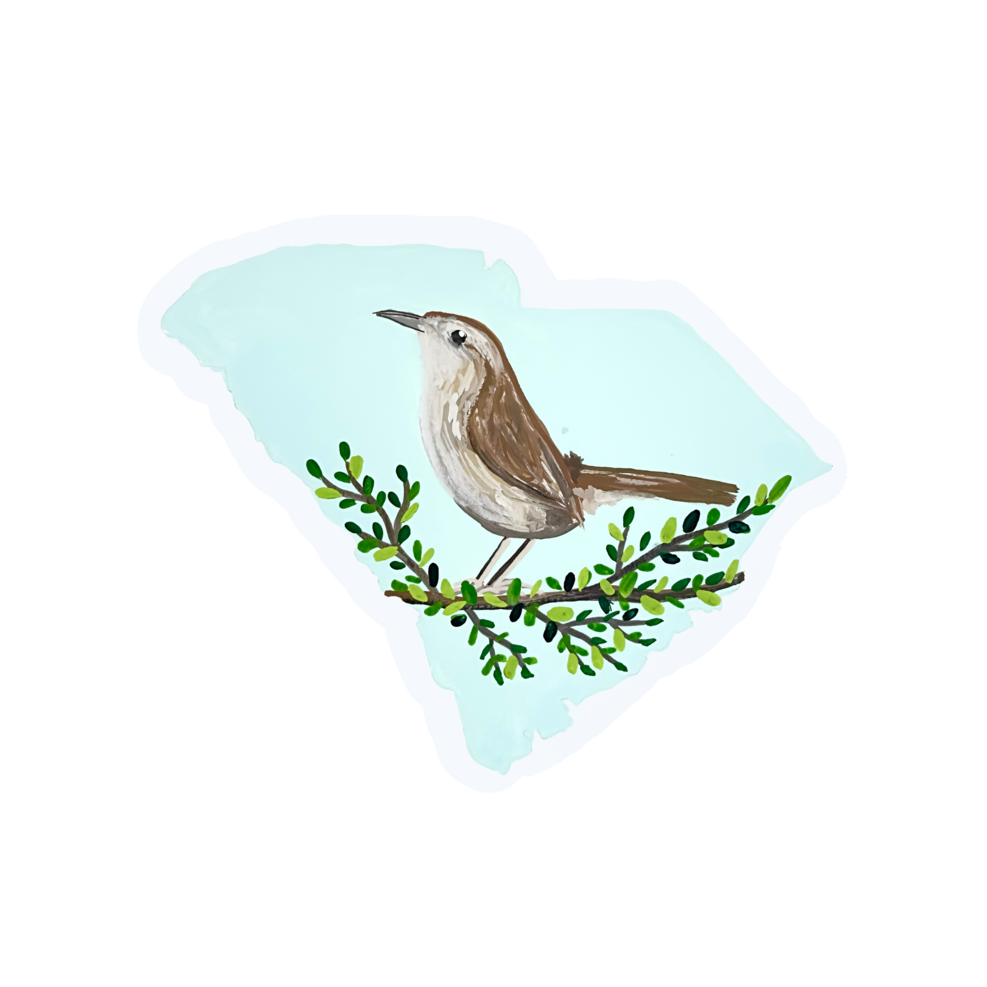South Carolina Bird Sticker waterproof quality vinyl matte