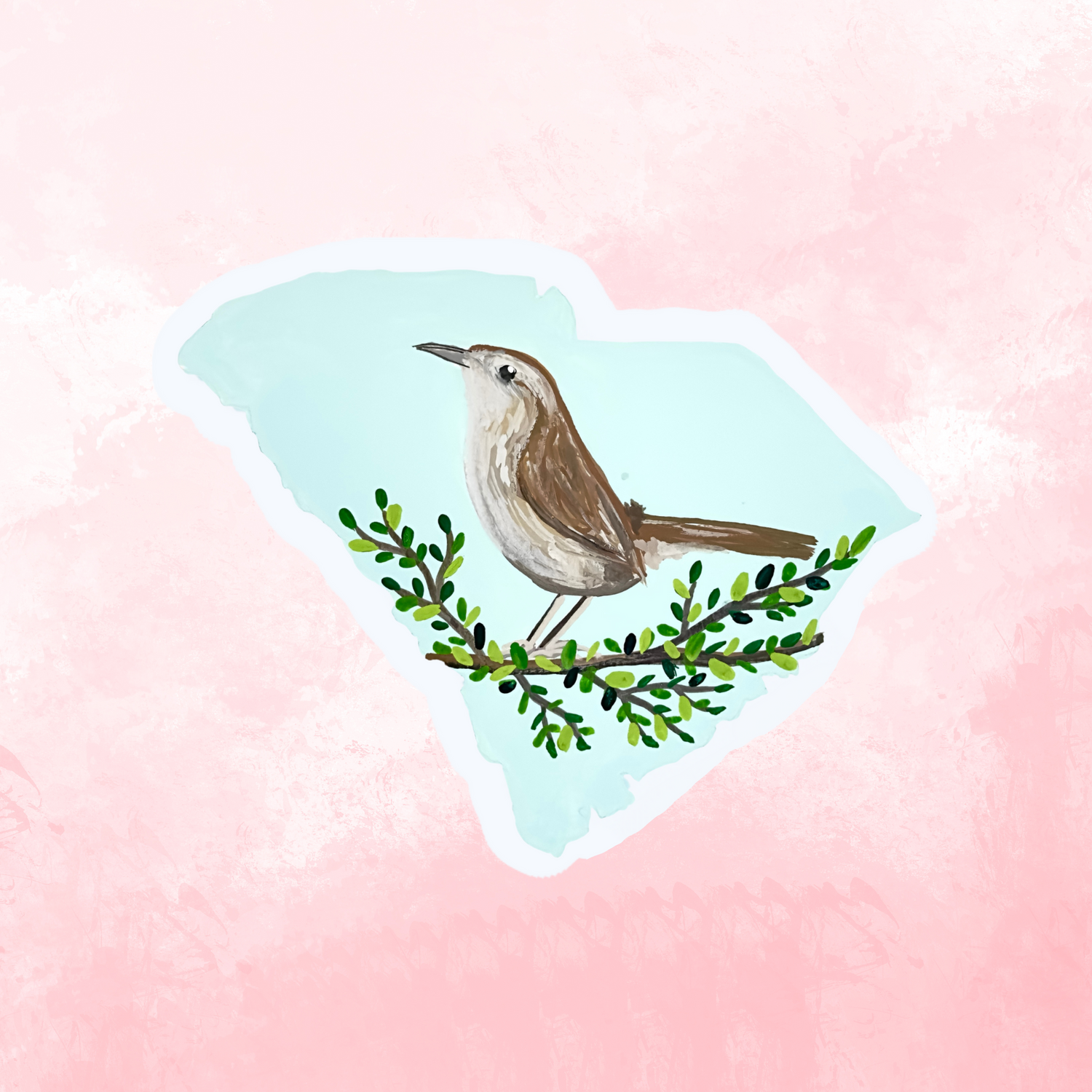 South Carolina Bird Sticker waterproof quality vinyl matte