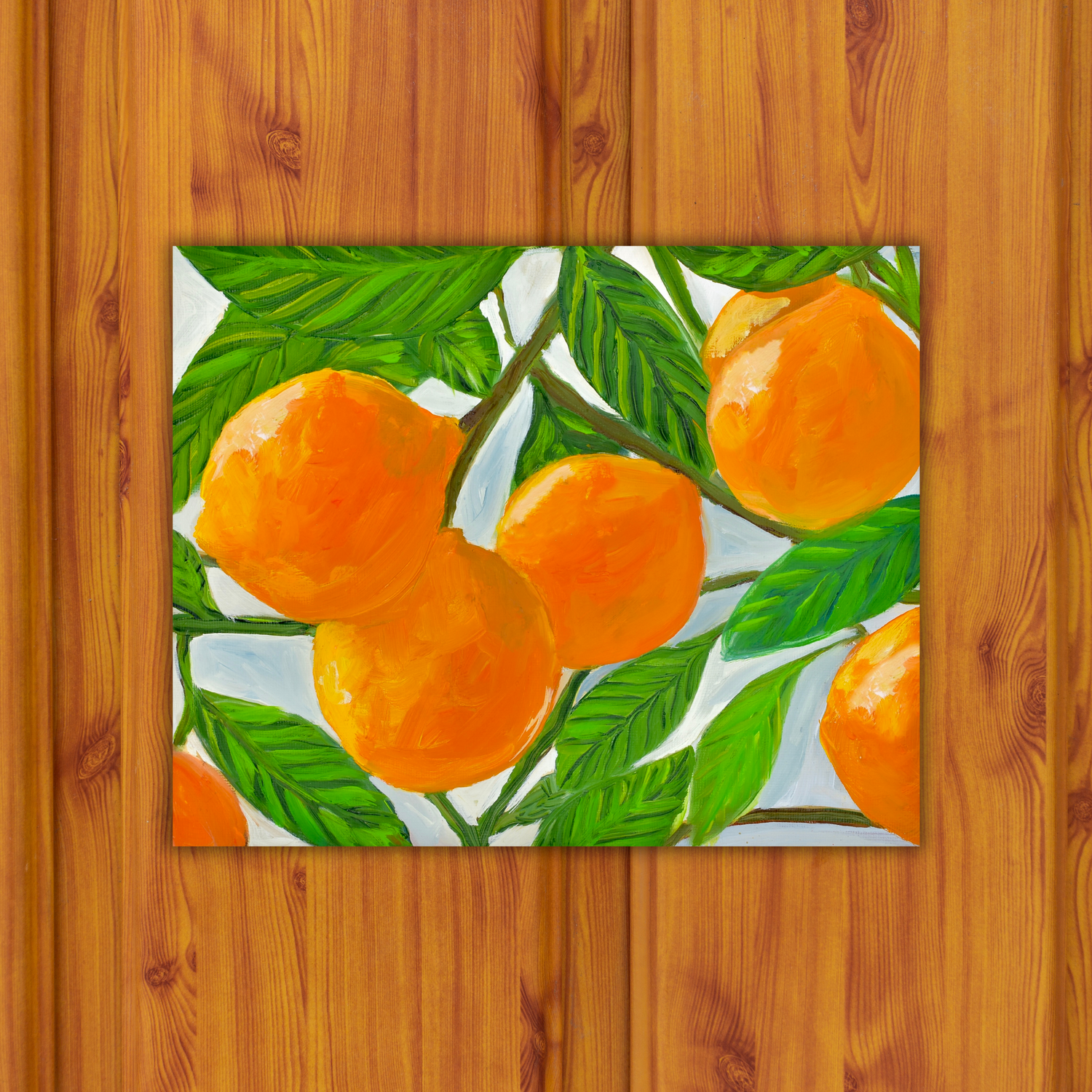Oranges Sticker waterproof quality vinyl matte