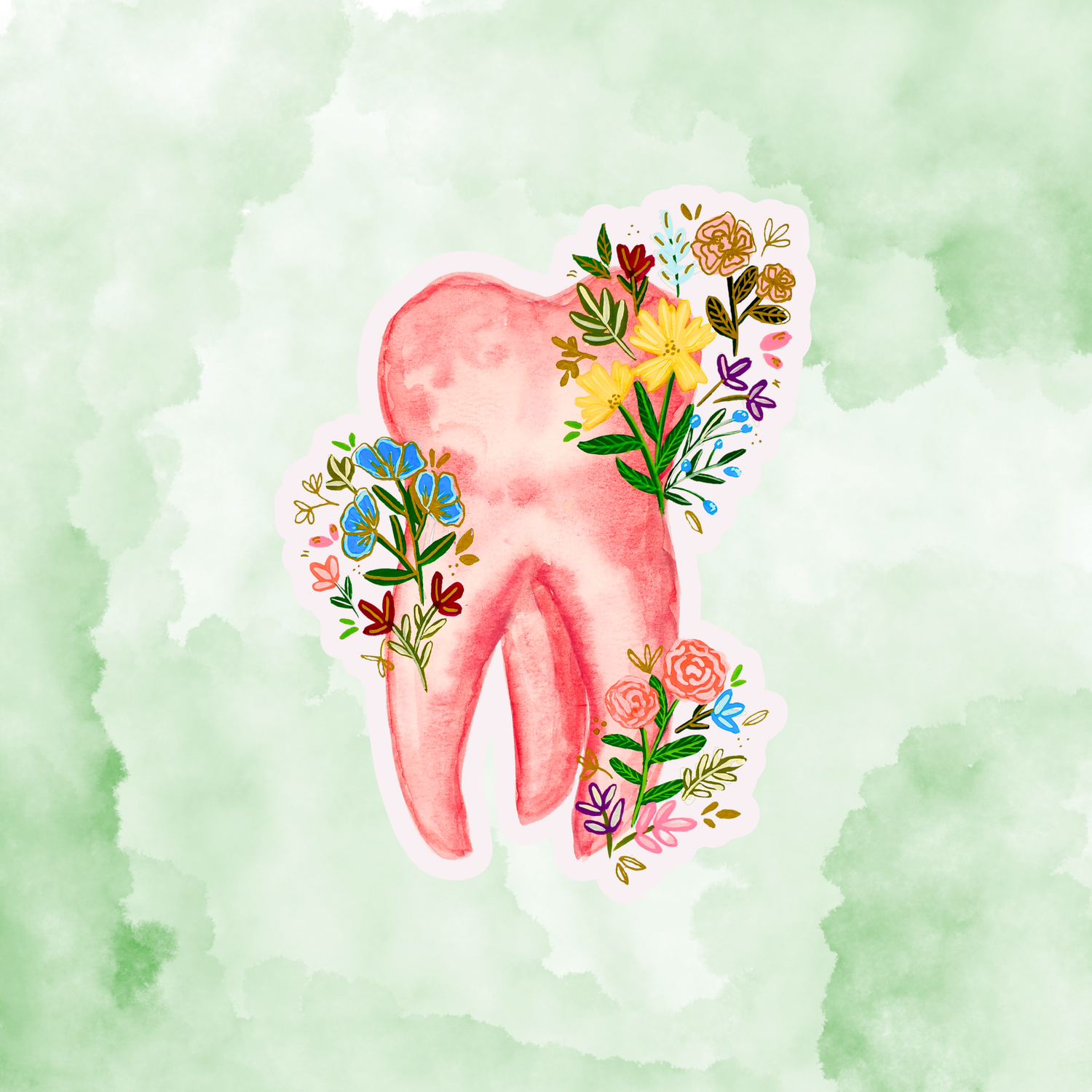 Tooth  Sticker waterproof quality vinyl matte