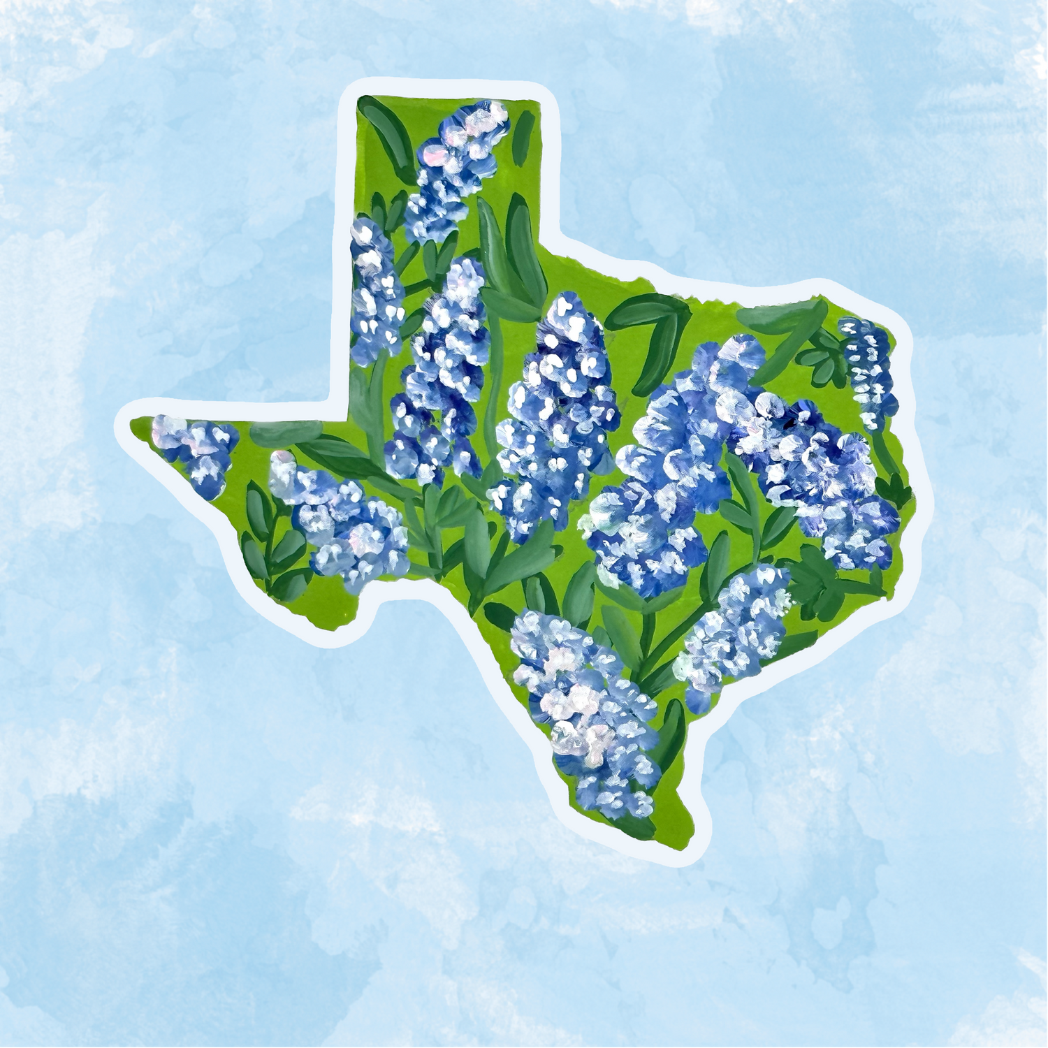 Texas State Flowers sticker WATERPROOF QUALITY VINYL MATTE
