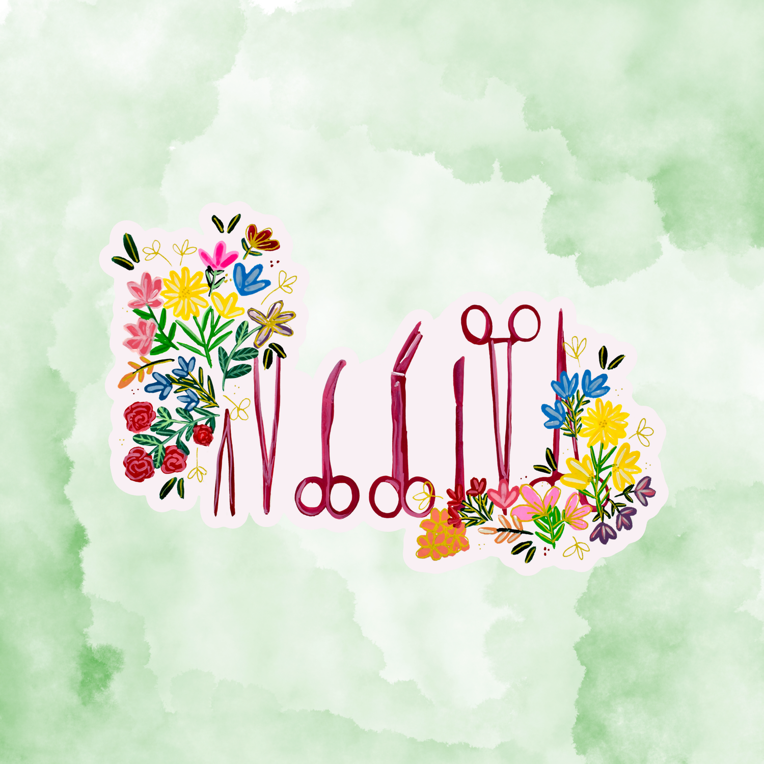 Surgical instruments sticker