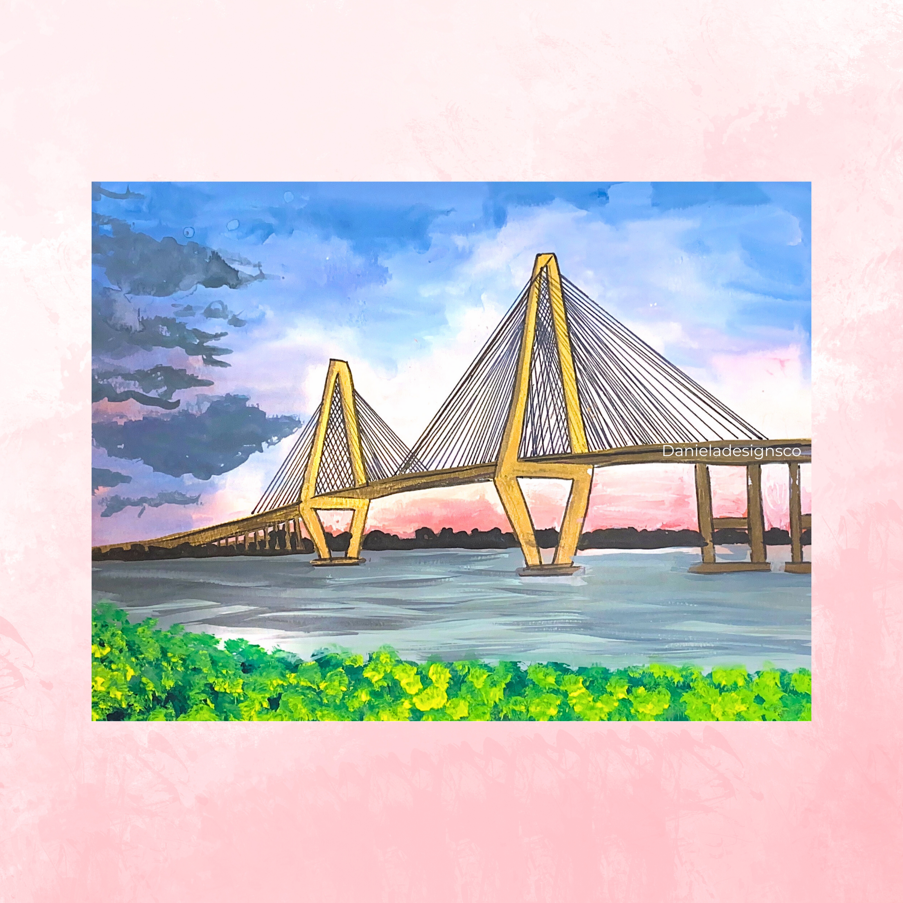 Arthur Ravenel Jr. Bridge Charleston Sticker waterproof quality vinyl matte