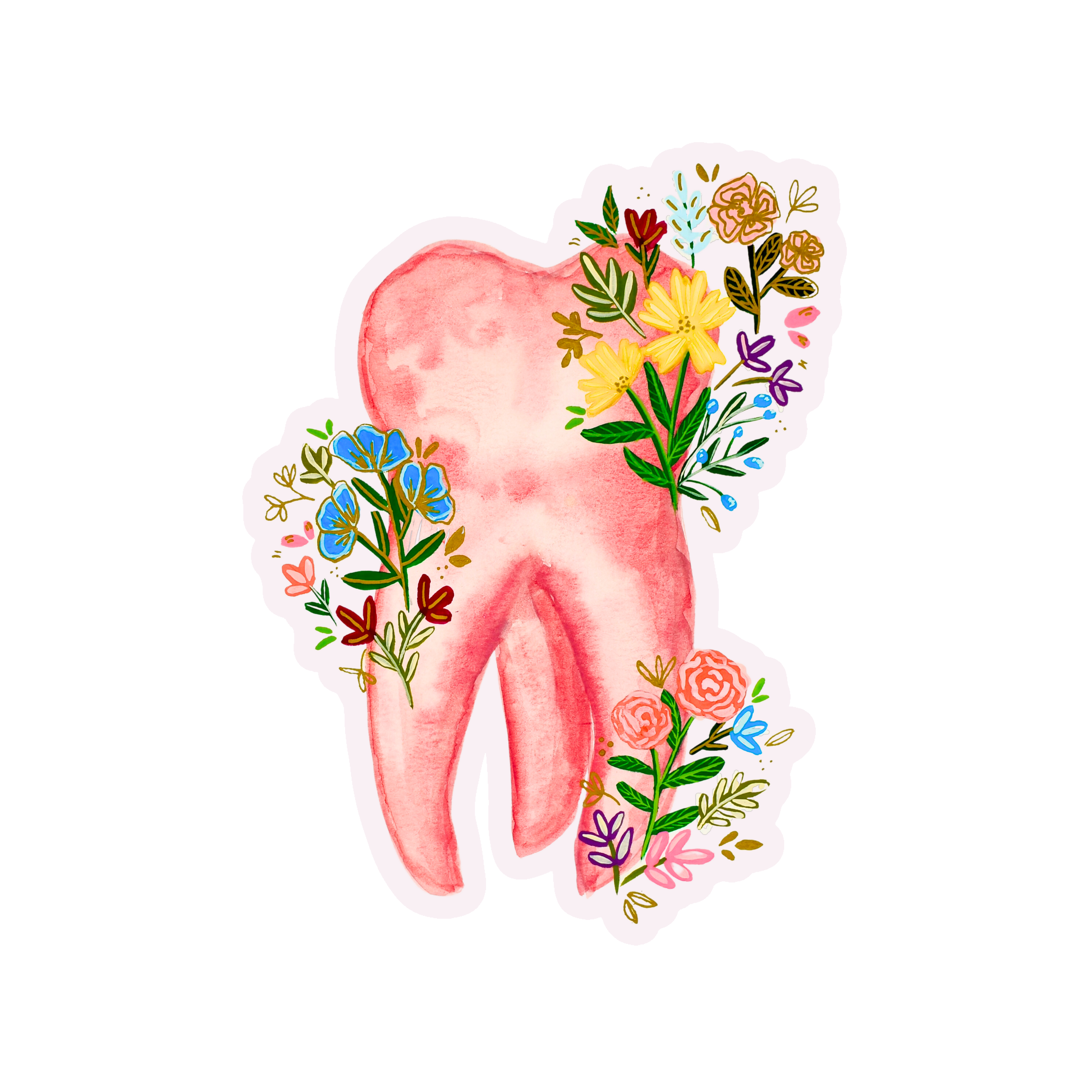 Tooth Sticker waterproof quality vinyl matte