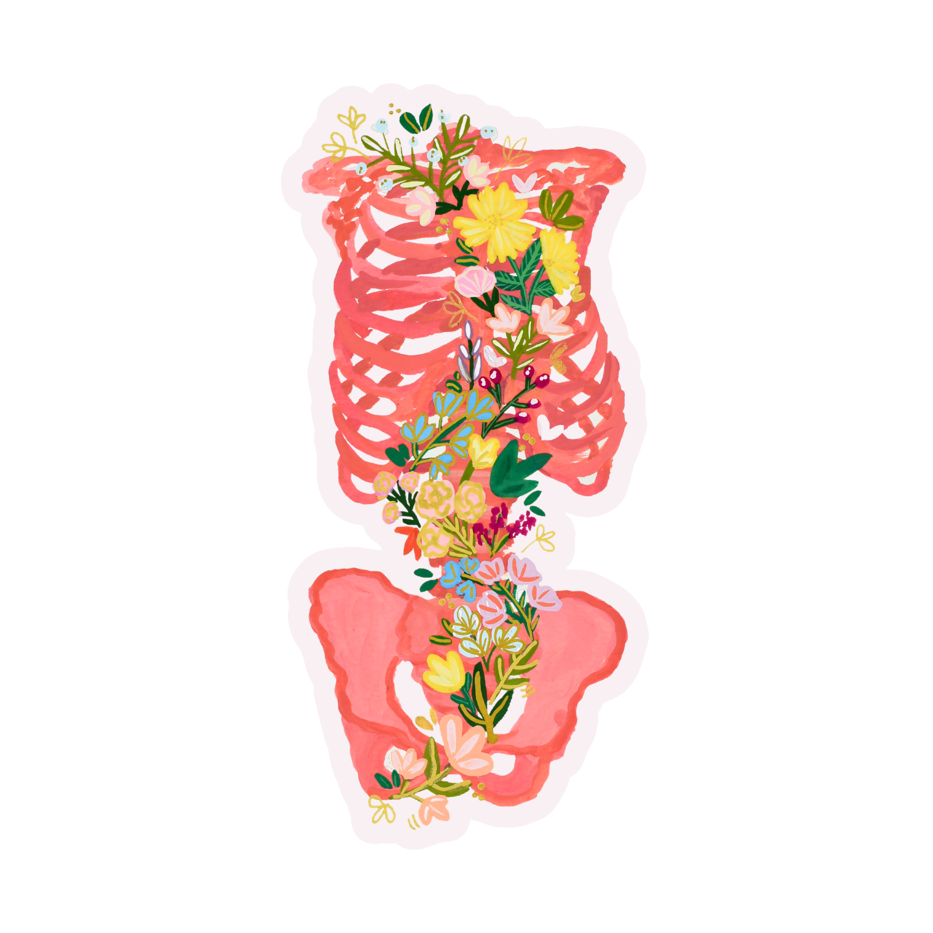 Skeleton Sticker waterproof quality vinyl matte