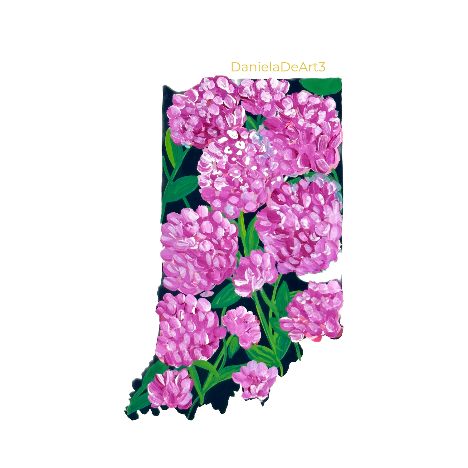 Indiana State Flowers sticker WATERPROOF QUALITY VINYL MATTE