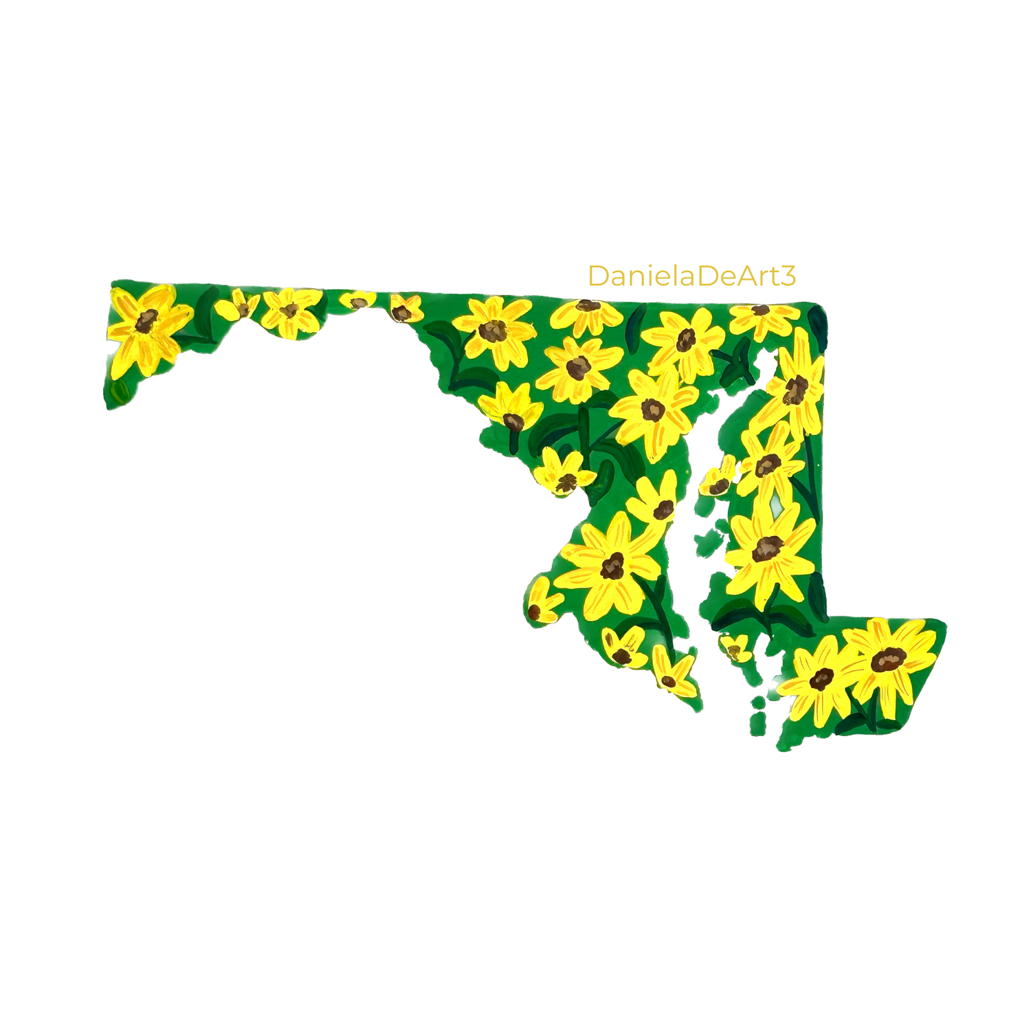 Maryland State Flowers sticker WATERPROOF QUALITY VINYL MATTE