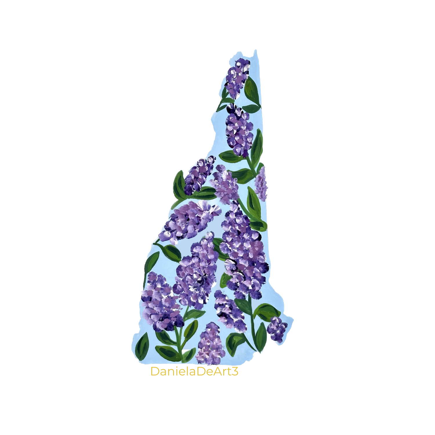 New Hampshire State Flowers sticker WATERPROOF QUALITY VINYL MATTE