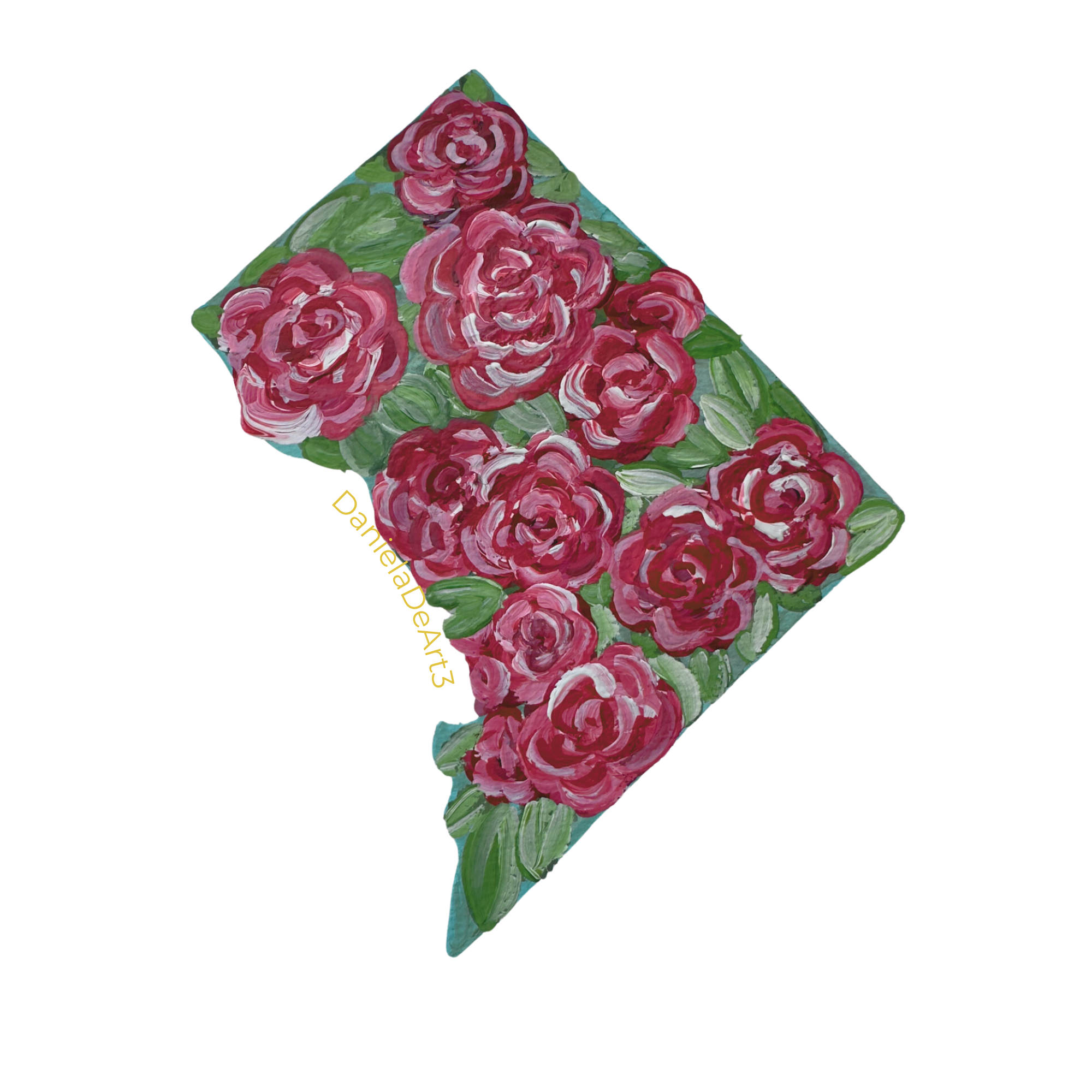 Washington D.C. State Flowers sticker WATERPROOF QUALITY VINYL MATTE