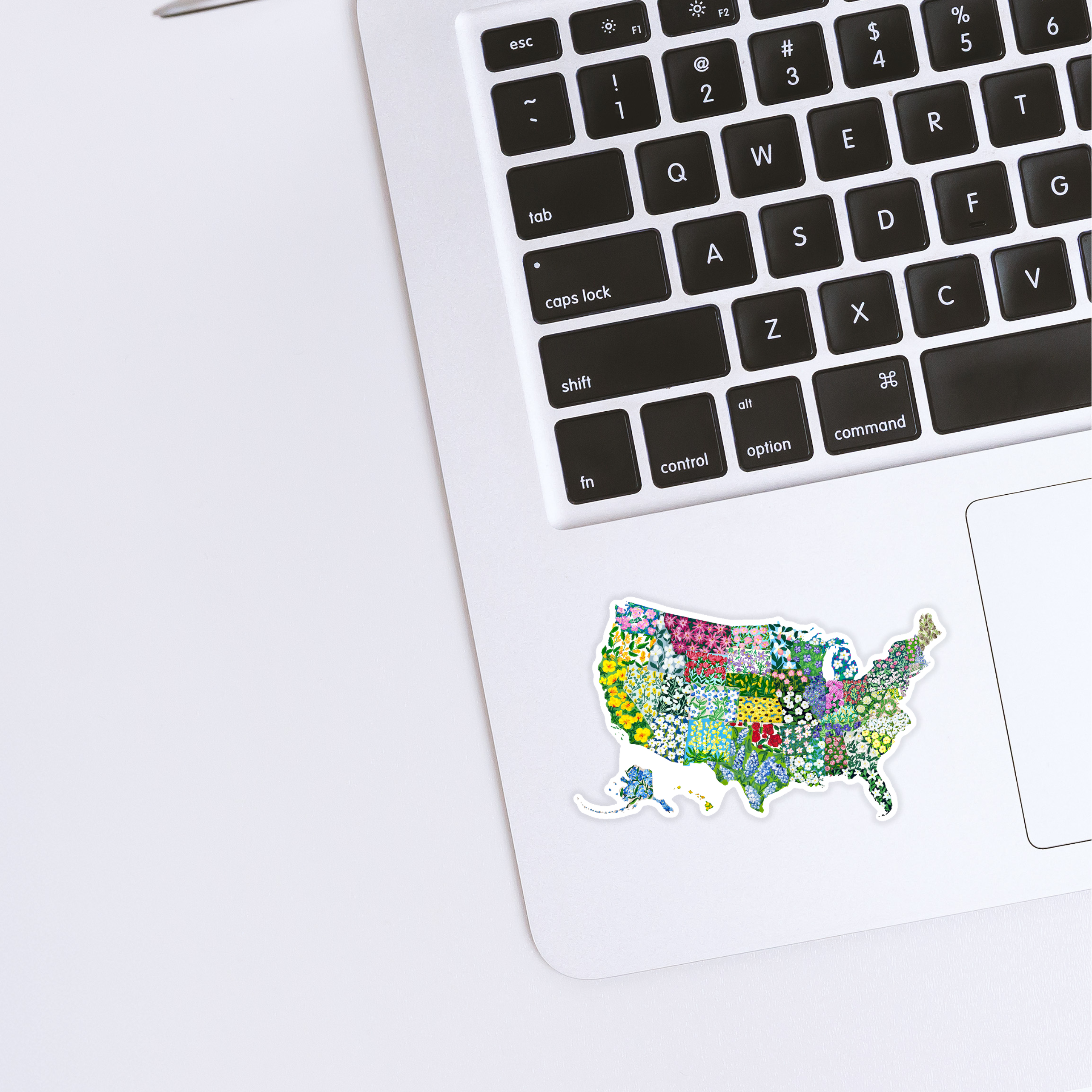 State Flowers sticker waterproof quality vinyl matte