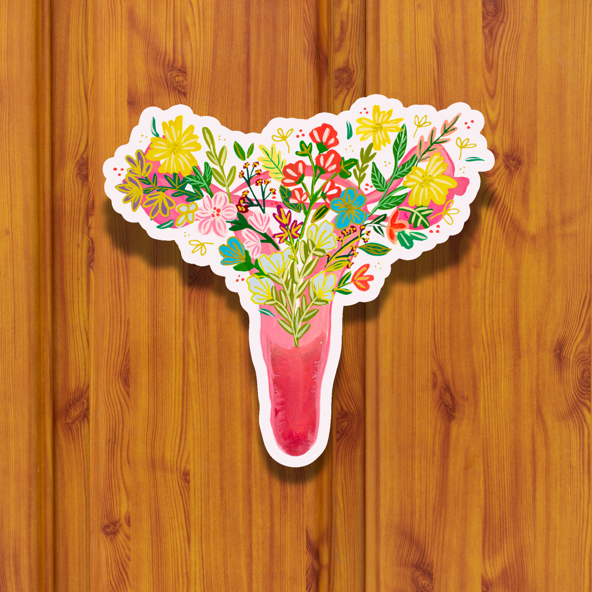 Uterus Sticker waterproof quality vinyl matte