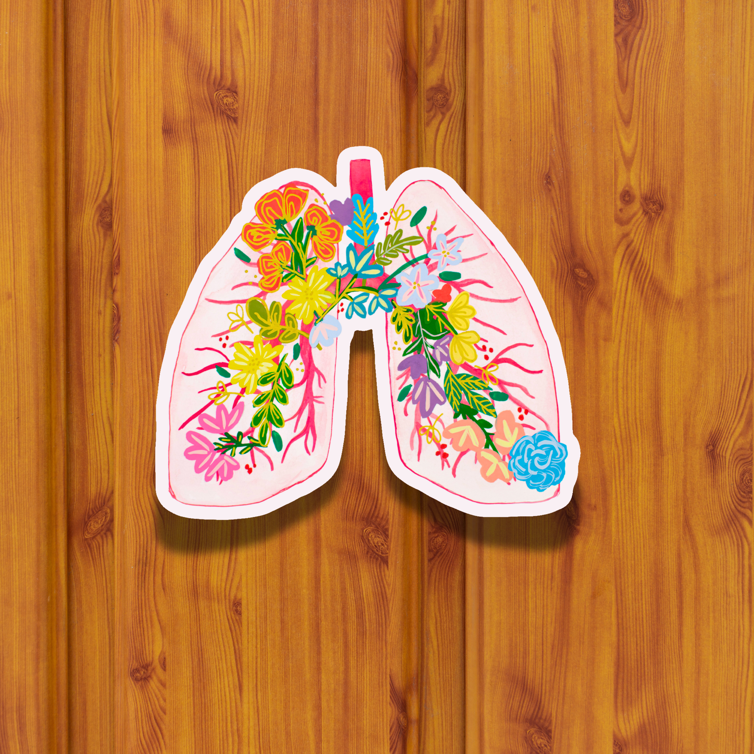 Lungs Sticker waterproof quality vinyl matte
