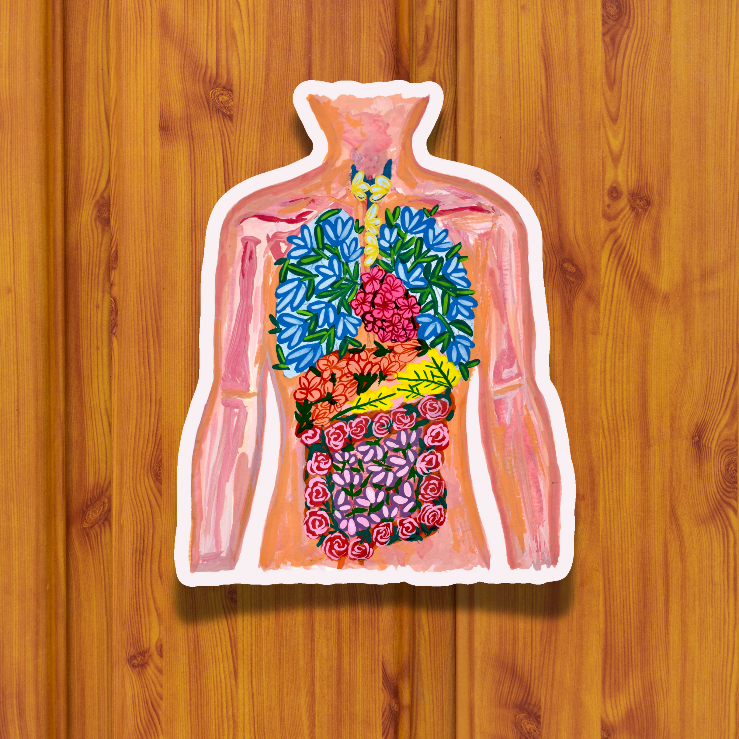 Human body sticker waterproof quality vinyl matte