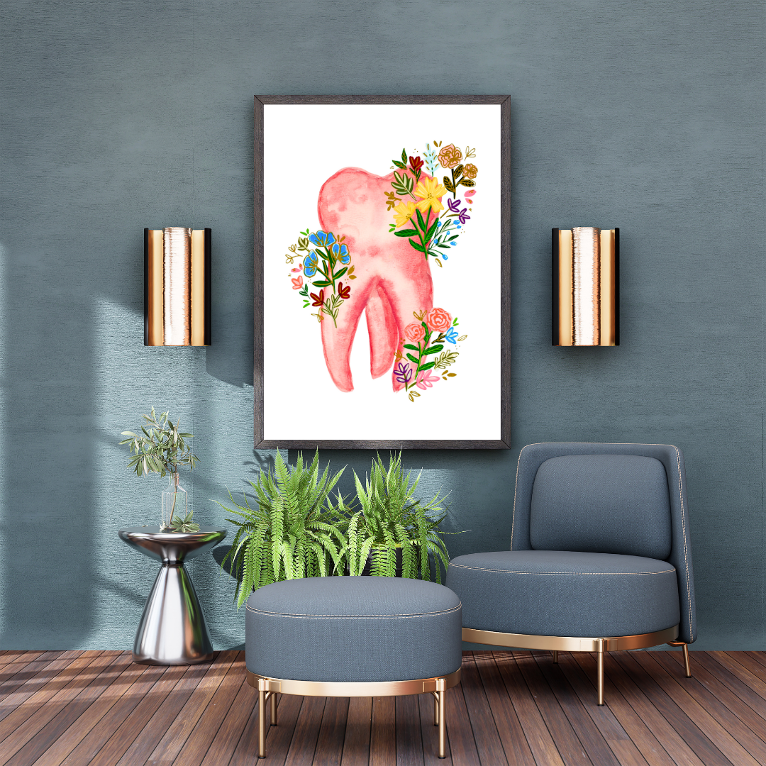 Tooth art print