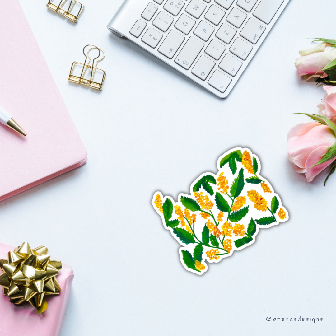Oregon State Flowers sticker WATERPROOF QUALITY VINYL MATTE