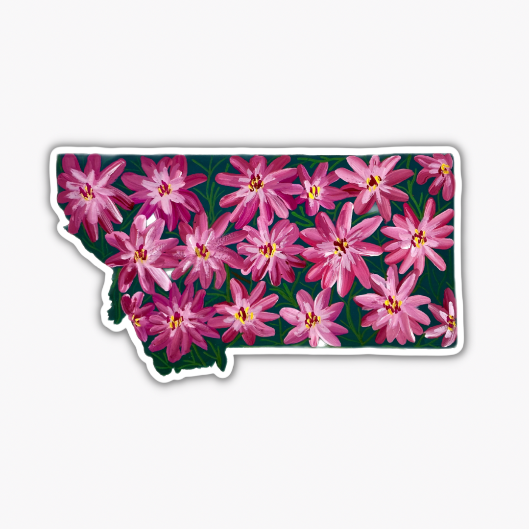 Montana State Flowers sticker WATERPROOF QUALITY VINYL MATTE