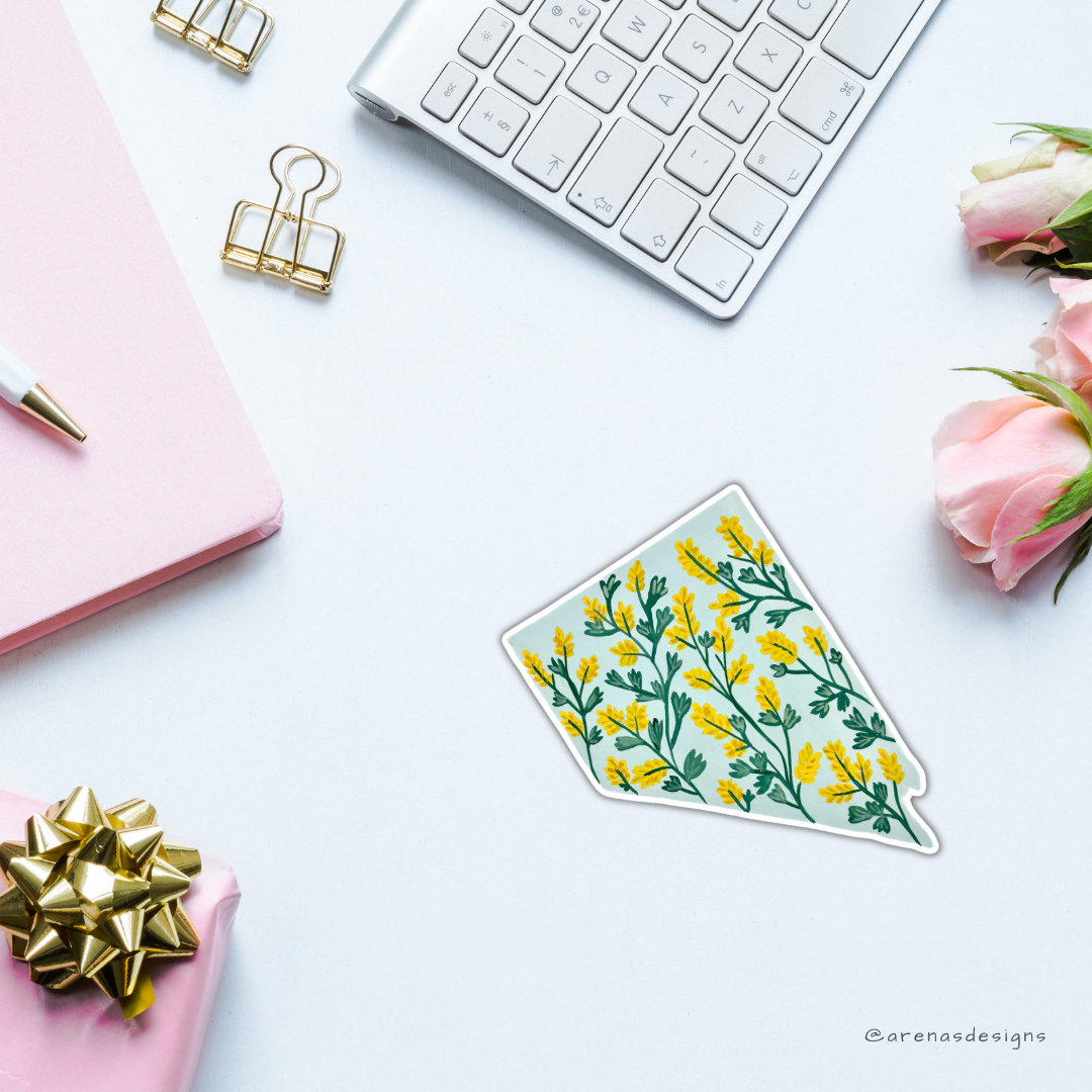 Nevada State Flowers sticker WATERPROOF QUALITY VINYL MATTE