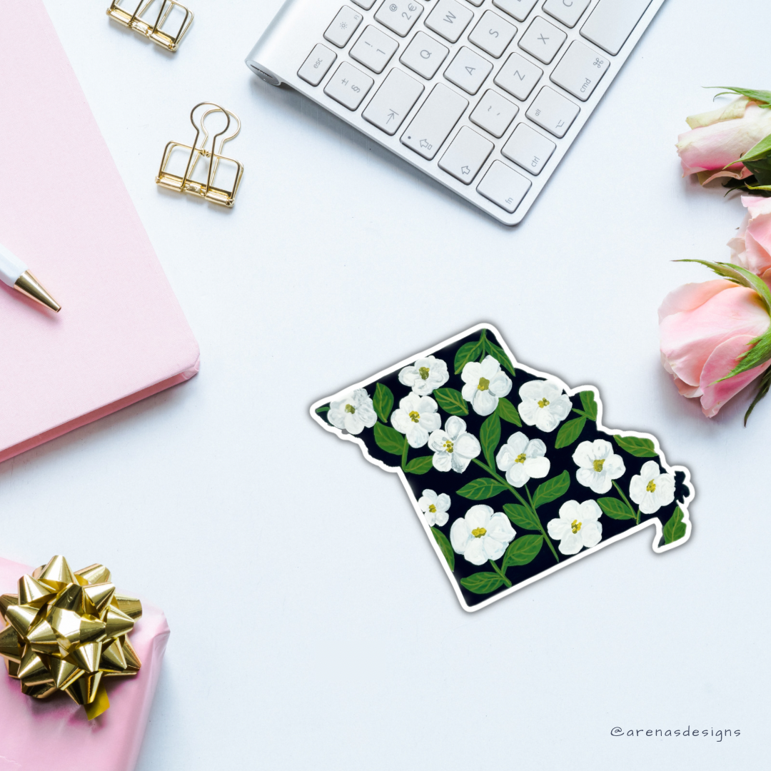 Missouri State Flowers sticker WATERPROOF QUALITY VINYL MATTE