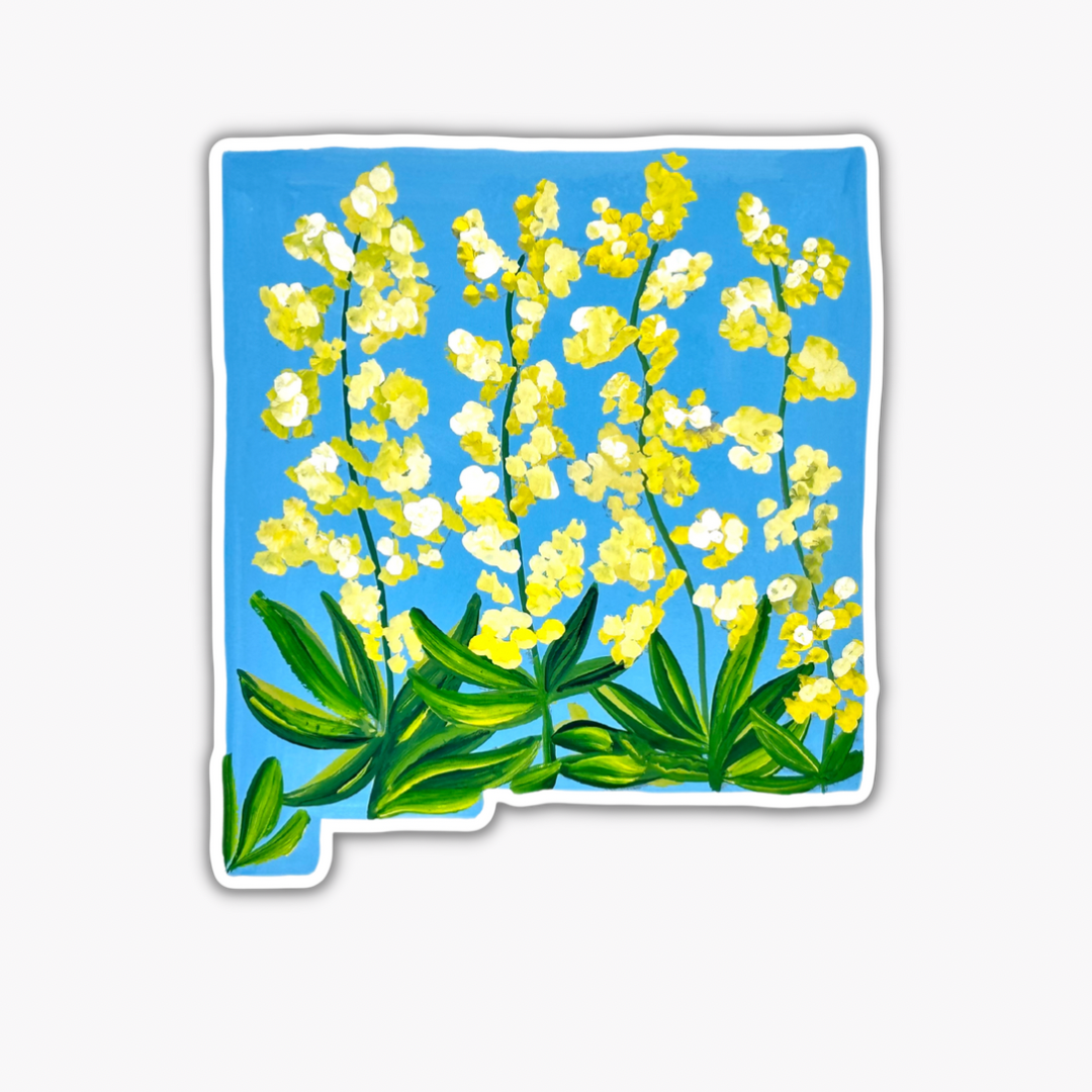 New Mexico State Flowers sticker WATERPROOF QUALITY VINYL MATTE