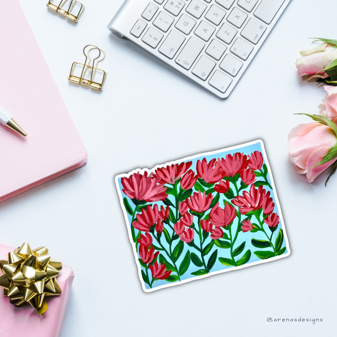 Wyoming State Flowers sticker WATERPROOF QUALITY VINYL MATTE