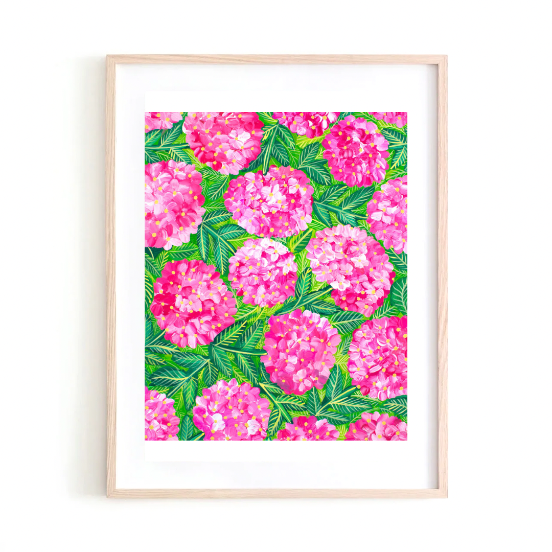 Pink Hydrangea art print